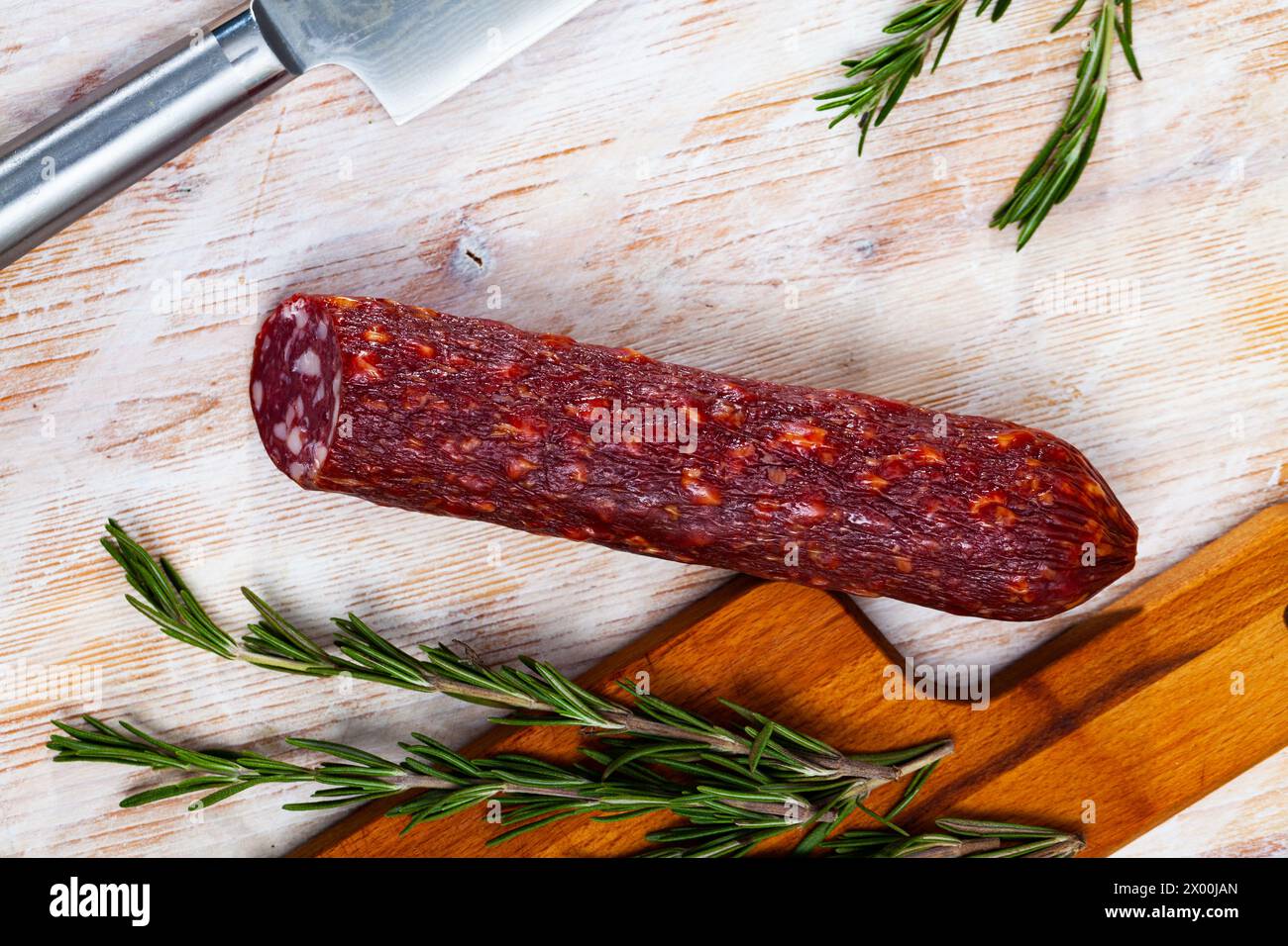 Salsiccia Braunschweiger, salsiccia tradizionale tedesca Foto Stock