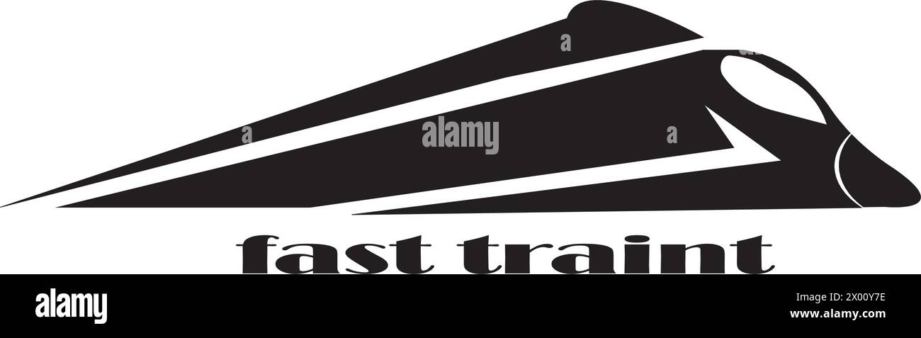 disegno del simbolo dell'icona del treno rapido Illustrazione Vettoriale