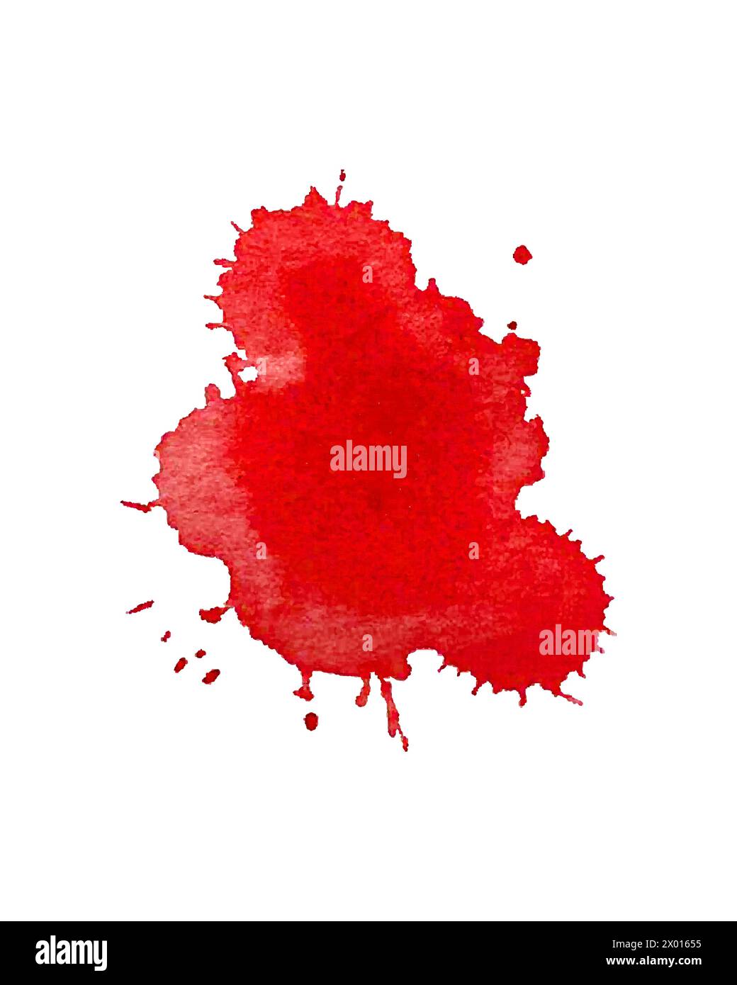 Gocce di acquerello, dal vino, sangue, vernice, rosso Bordeaux. Sfondo bianco isolato. Illustrazione vettoriale Illustrazione Vettoriale