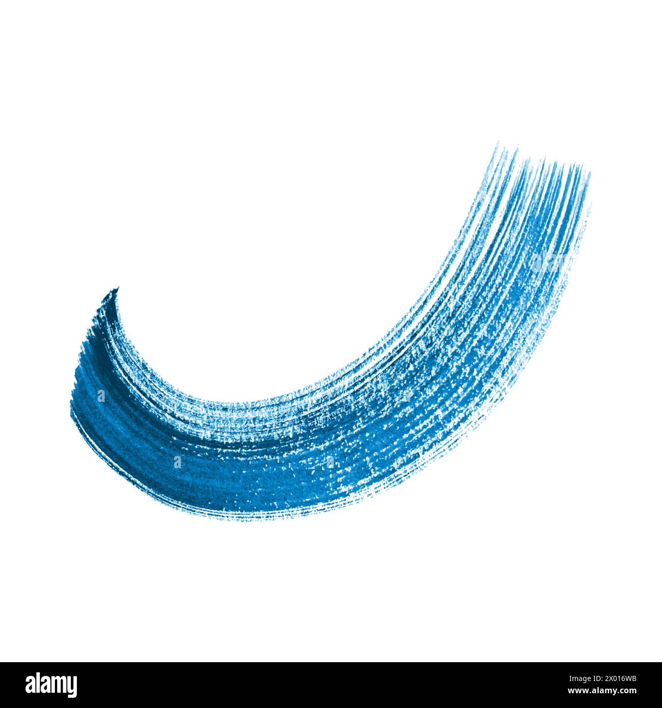 Pennello colore blu cerchio acquerello disegnato a mano, texture grunge rotonde, isolato su sfondo bianco. Illustrazione vettoriale Illustrazione Vettoriale