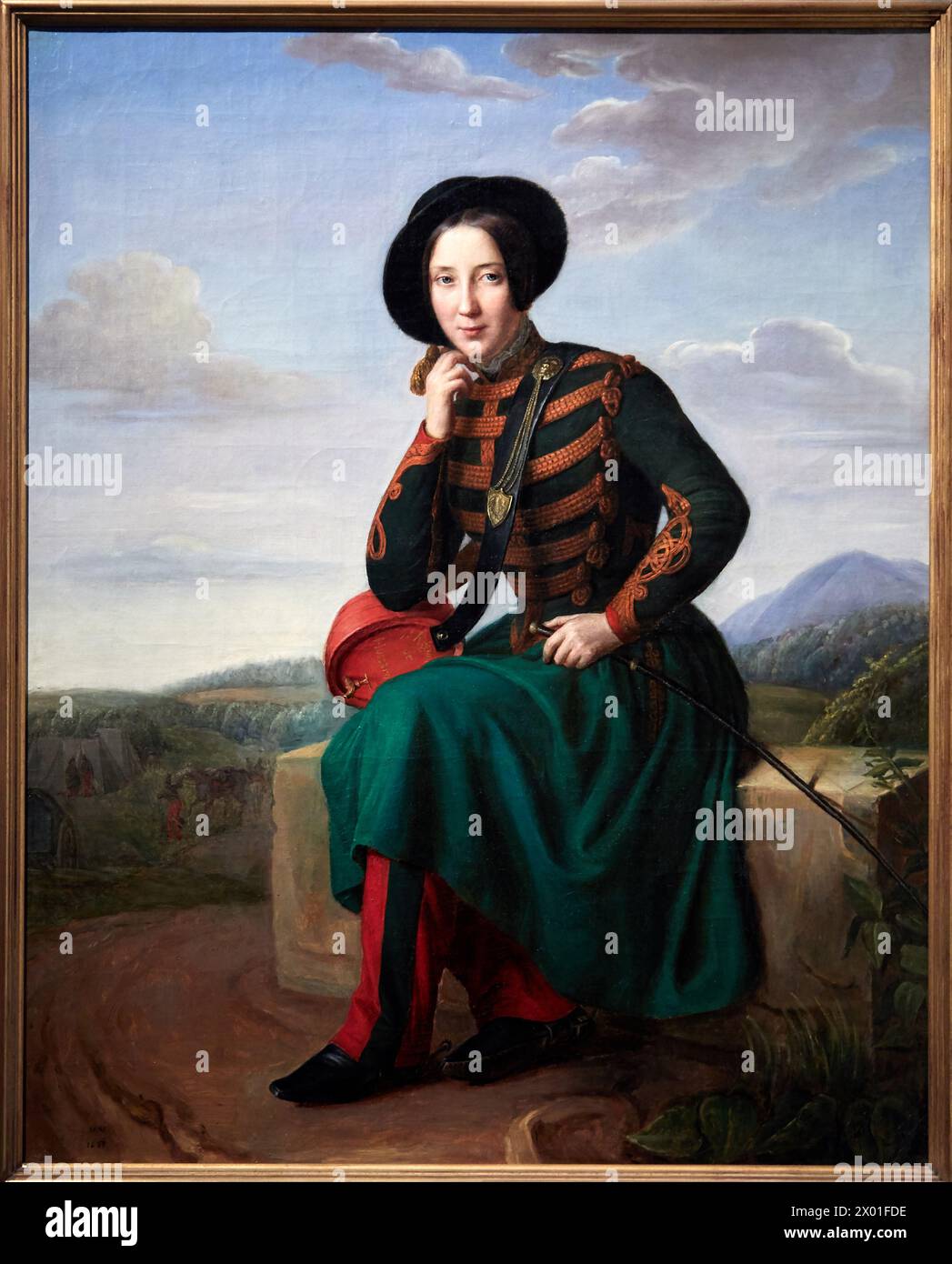 “Mrs Bru, “cantinière” nel 7° reggimento di ussari”, 1837, monogramma H.Y., Musée de l’Armée, Hôtel National des Invalides, Parigi, Francia Foto Stock