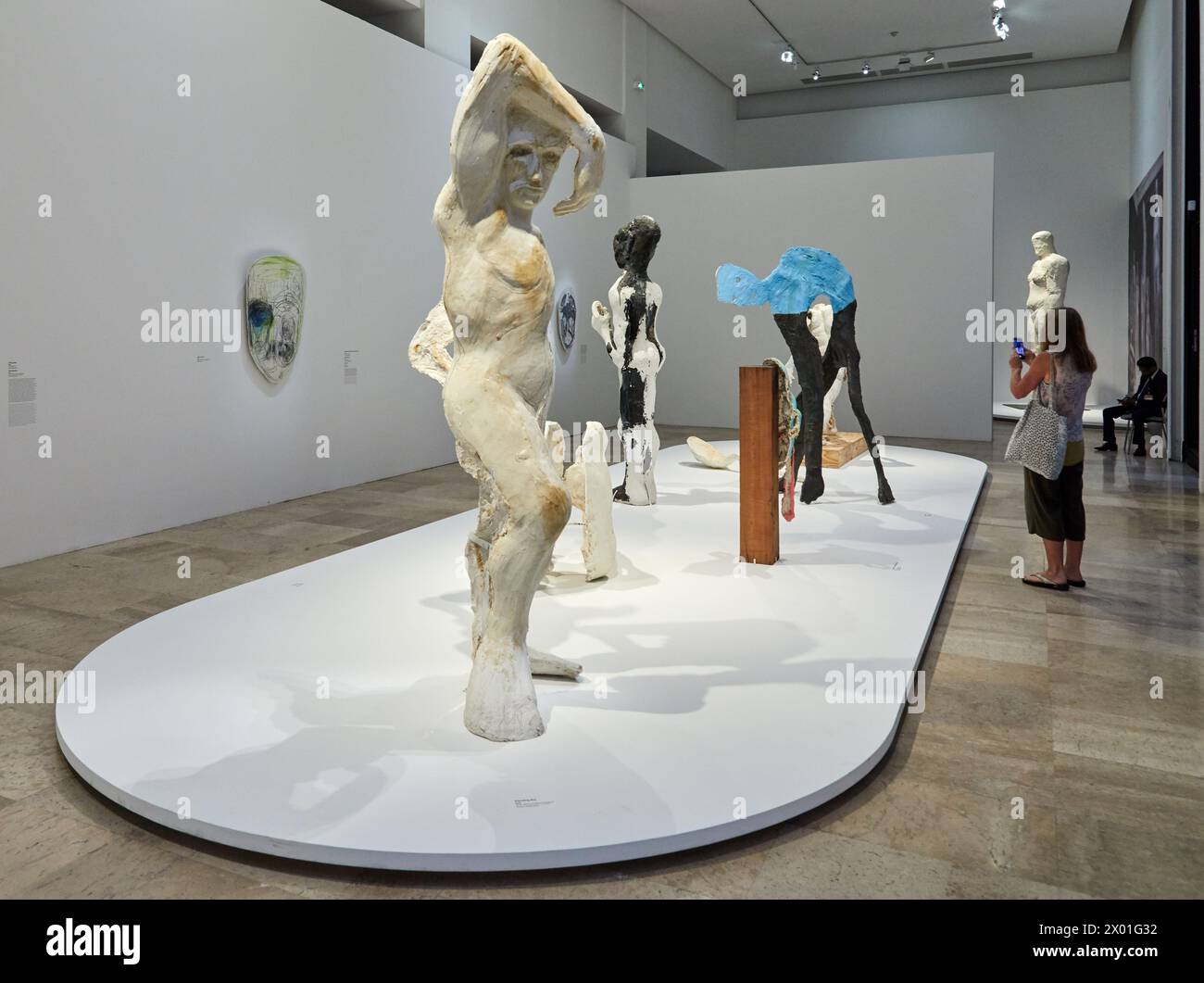 "Almost Human", Thomas Houseago, MAM, Museo d'Arte moderna della città di Parigi, Musée d'Art moderne de la Ville de Paris, Francia Foto Stock
