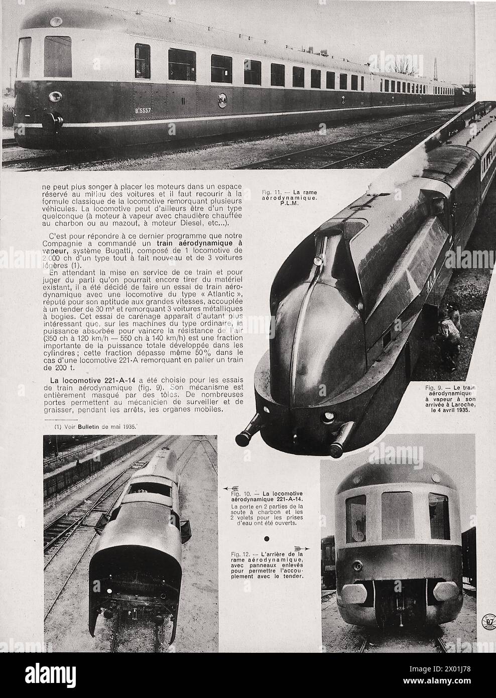 Bollettino PLM n. 40 pag.97 - Train vintage Photography Foto Stock