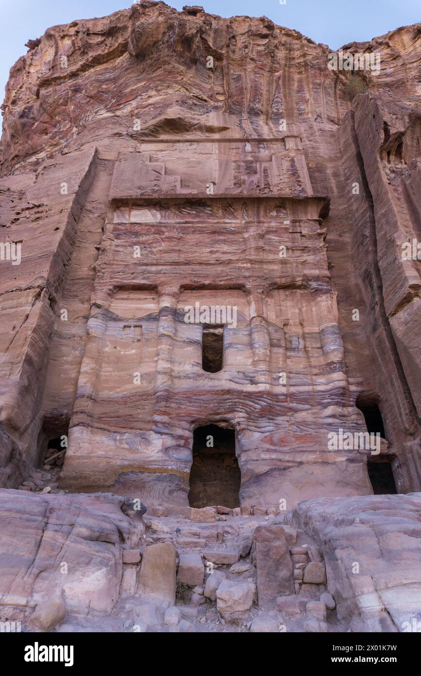 Tomba di seta a Petra, in Giordania Foto Stock