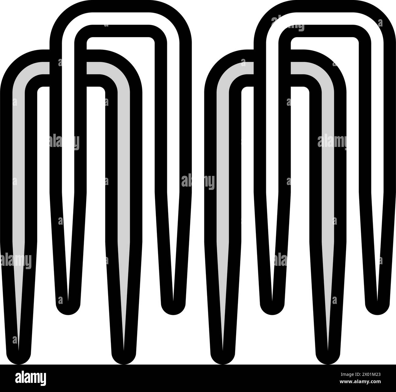 illustrazione vettoriale dell'icona del colore del gioco del croquet a cerchio Illustrazione Vettoriale