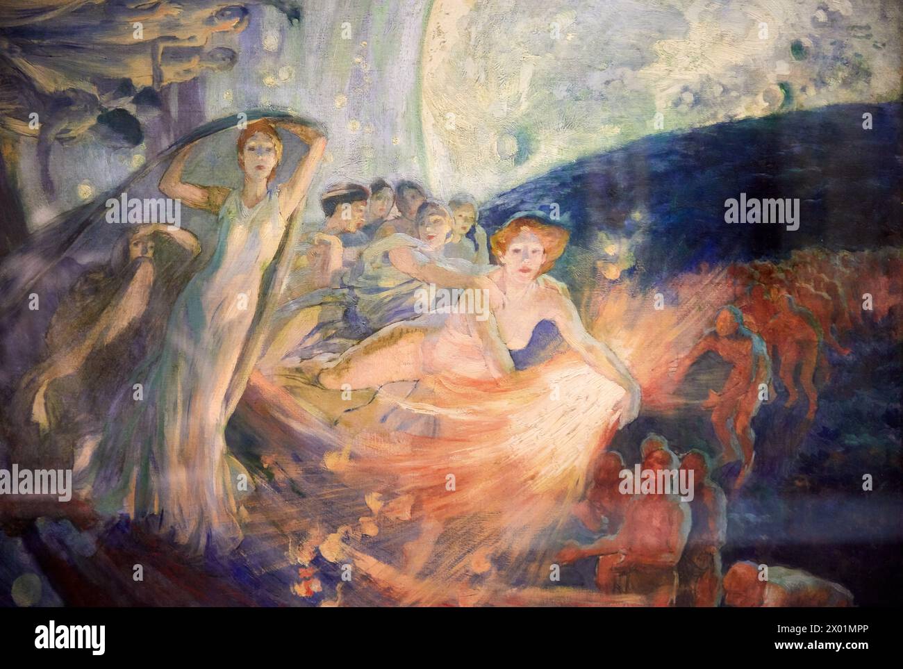 "La Vérité entraînant les Sciences à suite répand sa lumière sur les hommes", Albert Besnard, 1890, Petit Palais Musée des Beaux Arts de la Ville de P. Foto Stock