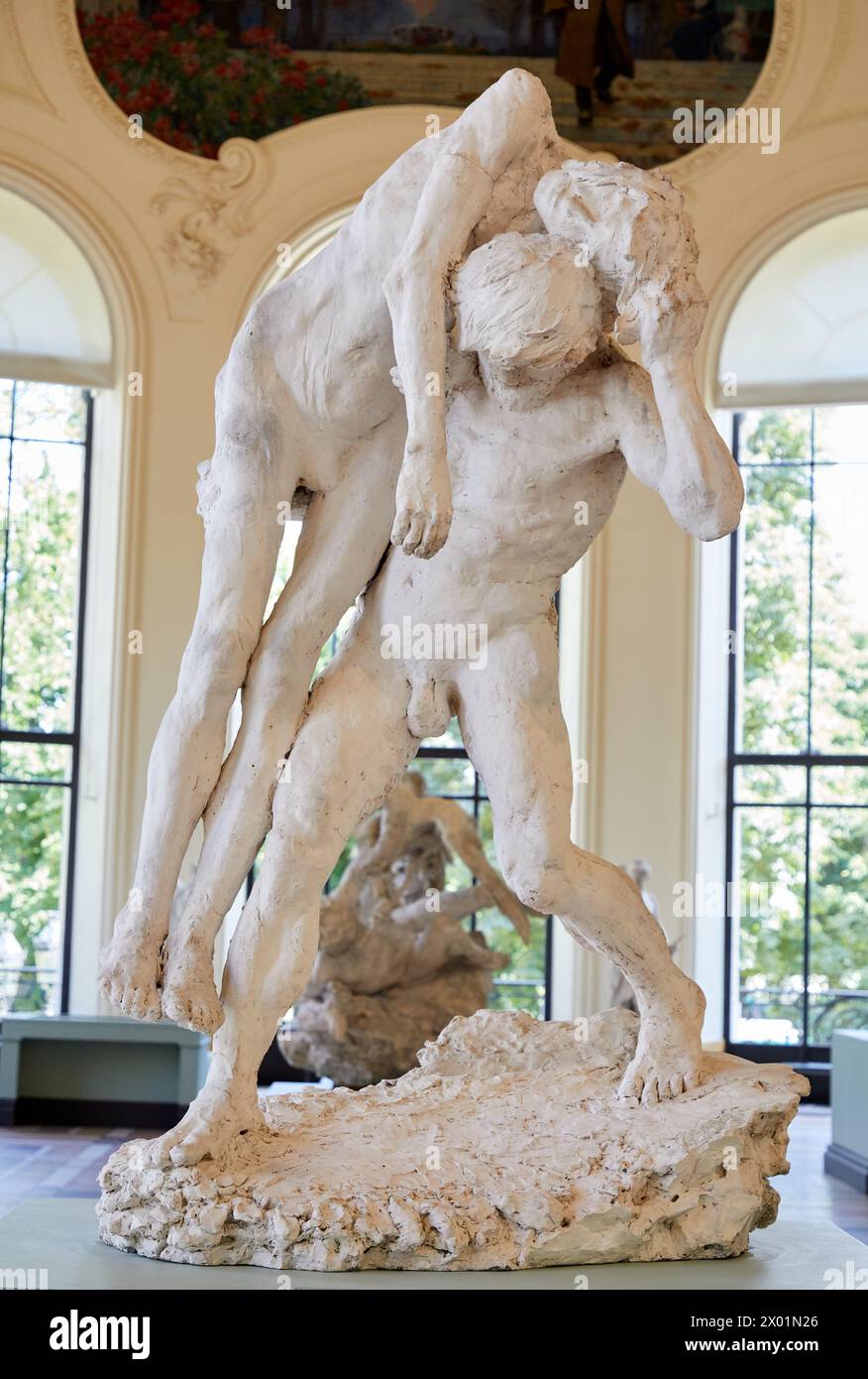 'Cain and Abel', 1876, Alexandre Falguière, Petit Palais Musée des Beaux Arts de la Ville de Paris, Francia, Europa Foto Stock