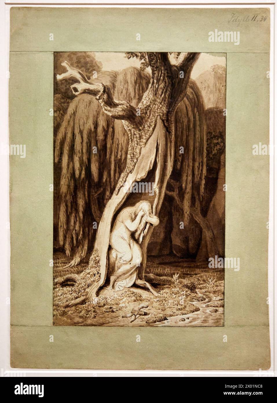 "Dryade", 1820, Johann Heinrich Wilhelm Tischbein, l'Allemagne Romantictique Exhibition, Dessins des musées de Weimar, Petit Palais Musée des Beaux Arts Foto Stock