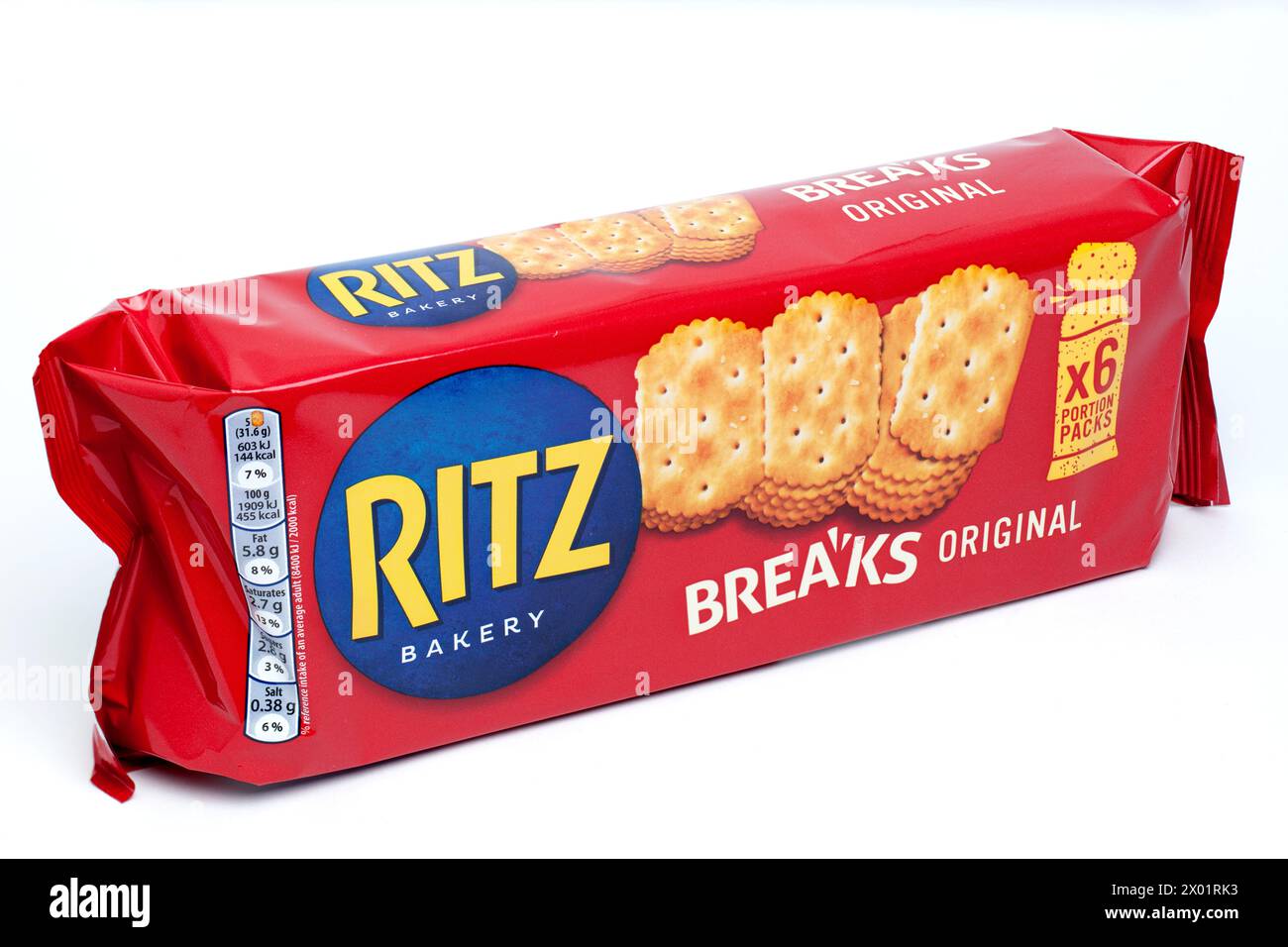 La confezione di Ritz Bakery rompe i Cracker originali in confezioni da sei porzioni Foto Stock