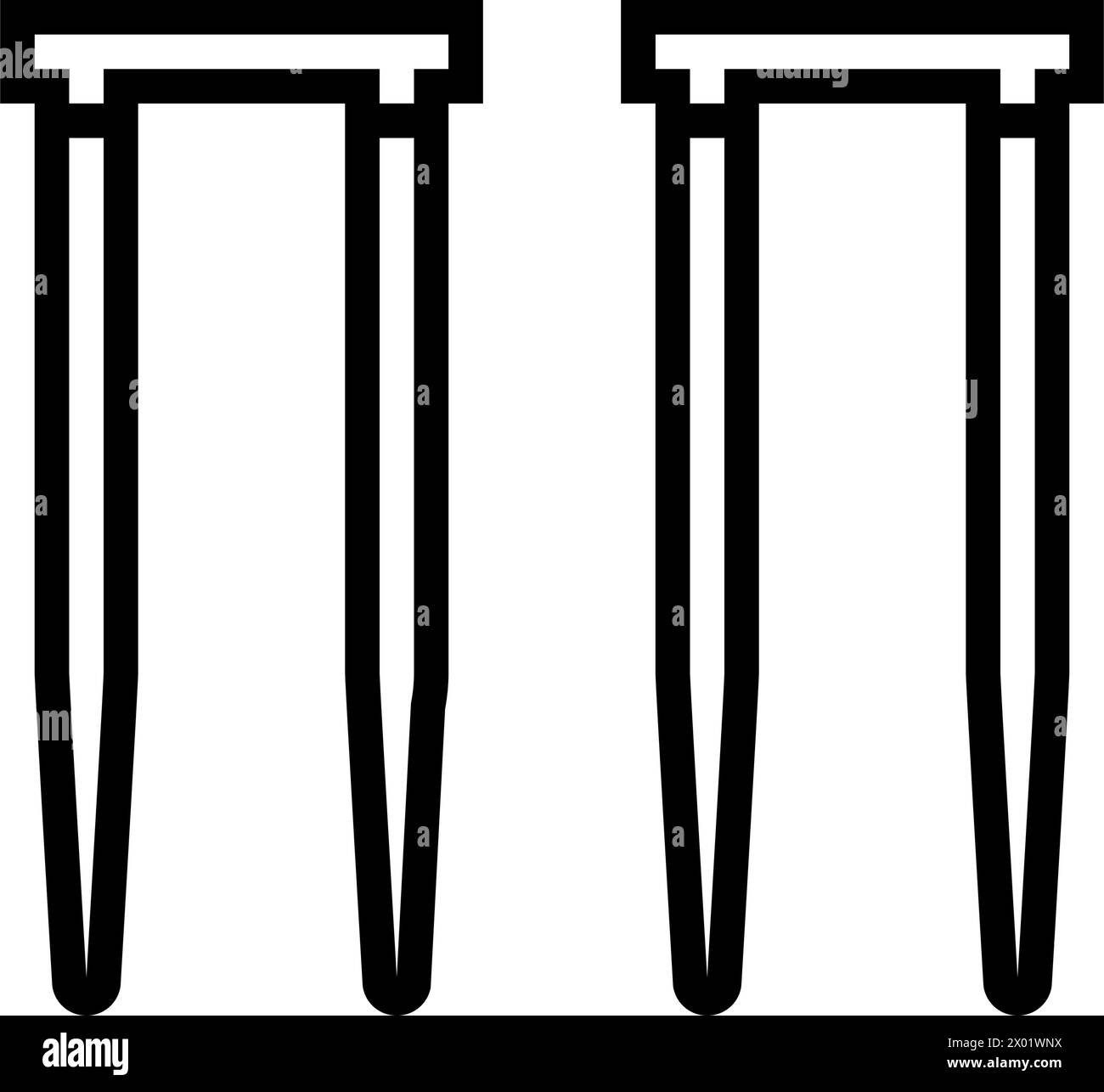 illustrazione vettoriale dell'icona della linea di gioco del croquet wicket Illustrazione Vettoriale