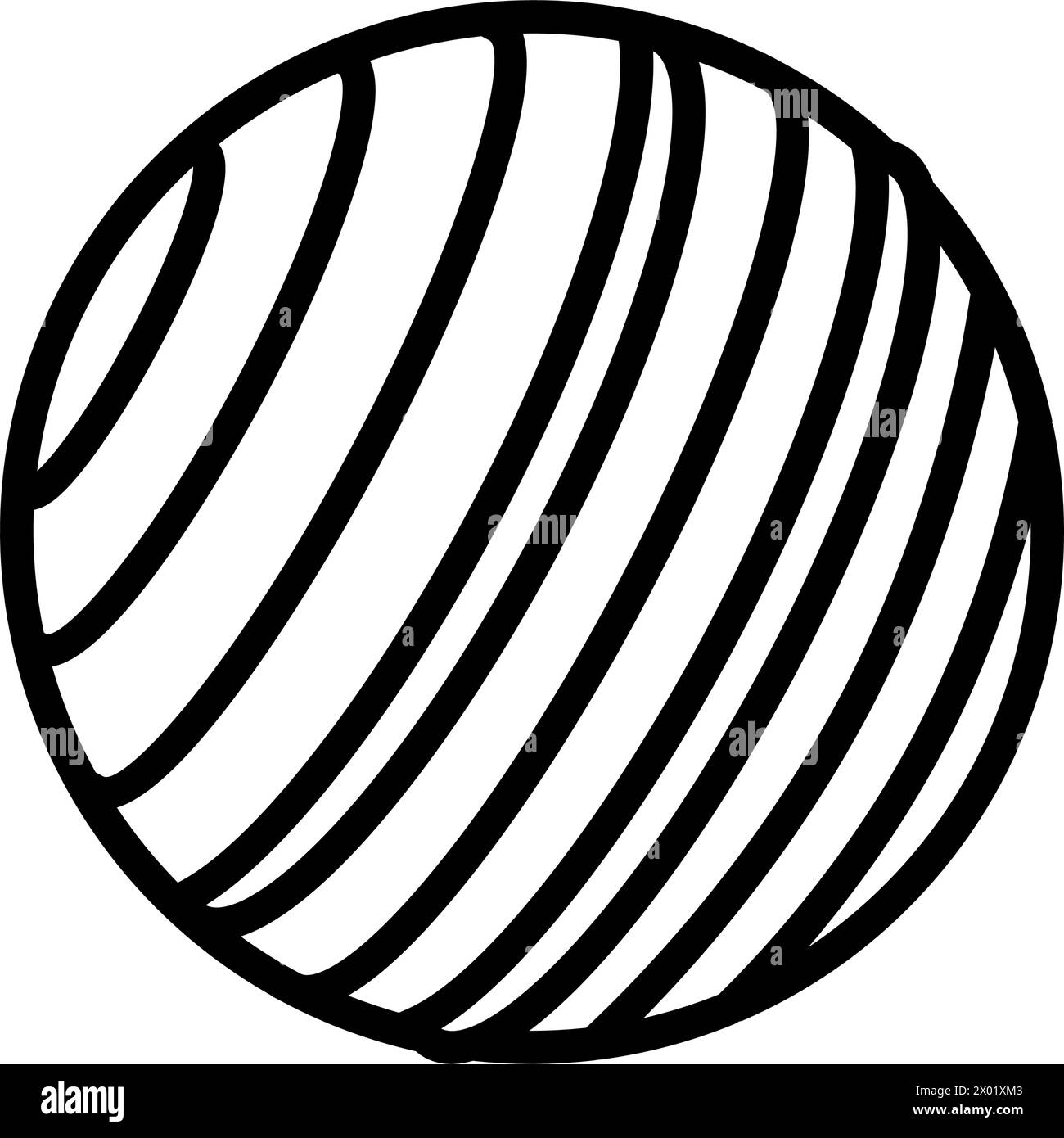 illustrazione vettoriale dell'icona della linea di gioco del croquet della palla Illustrazione Vettoriale