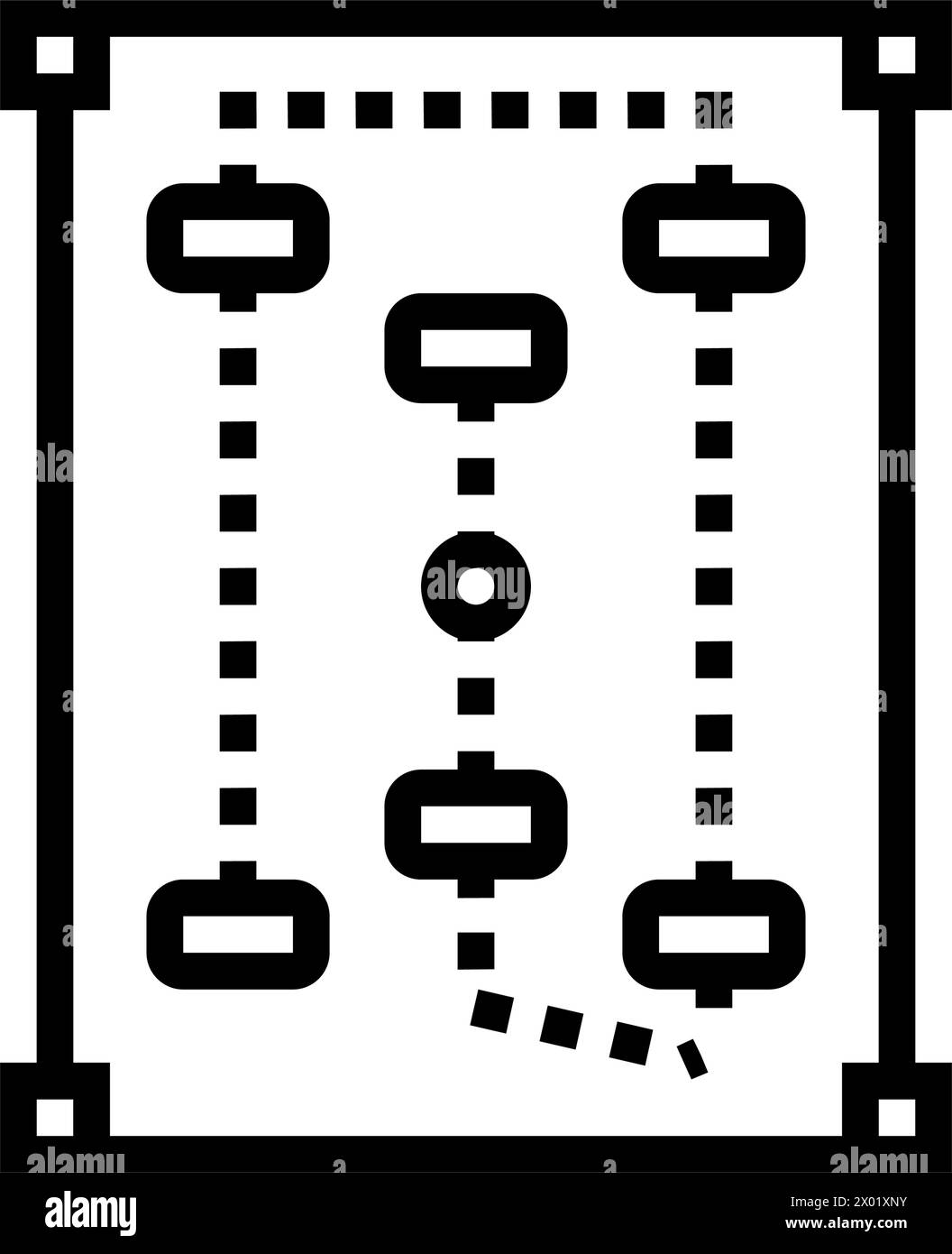 illustrazione vettoriale dell'icona della linea di gioco del croquet da campo Illustrazione Vettoriale