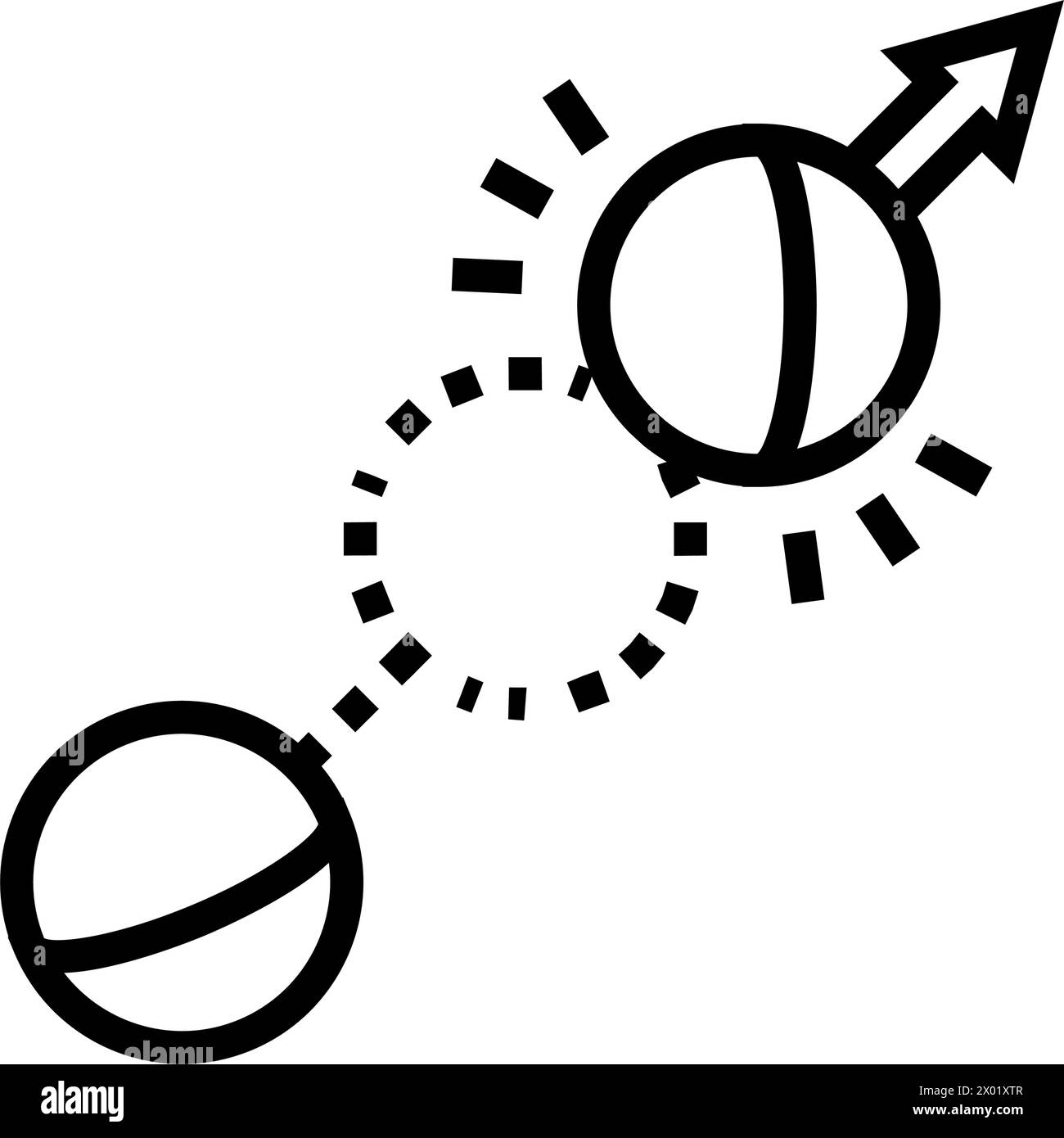 illustrazione vettoriale dell'icona della linea di gioco del croquet Illustrazione Vettoriale