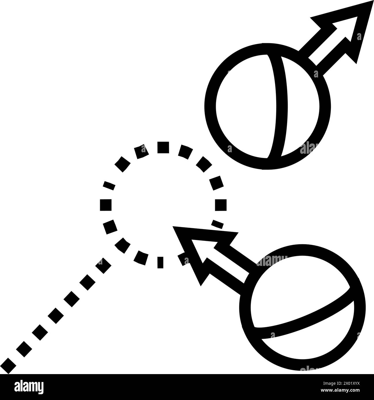 illustrazione vettoriale dell'icona della linea di gioco rush croquet Illustrazione Vettoriale