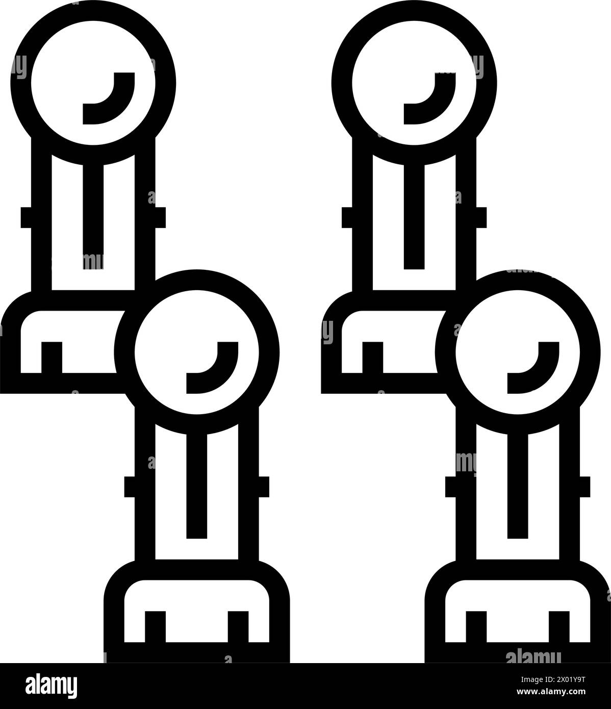 immagine vettoriale dell'icona della linea di gioco del croquet Illustrazione Vettoriale