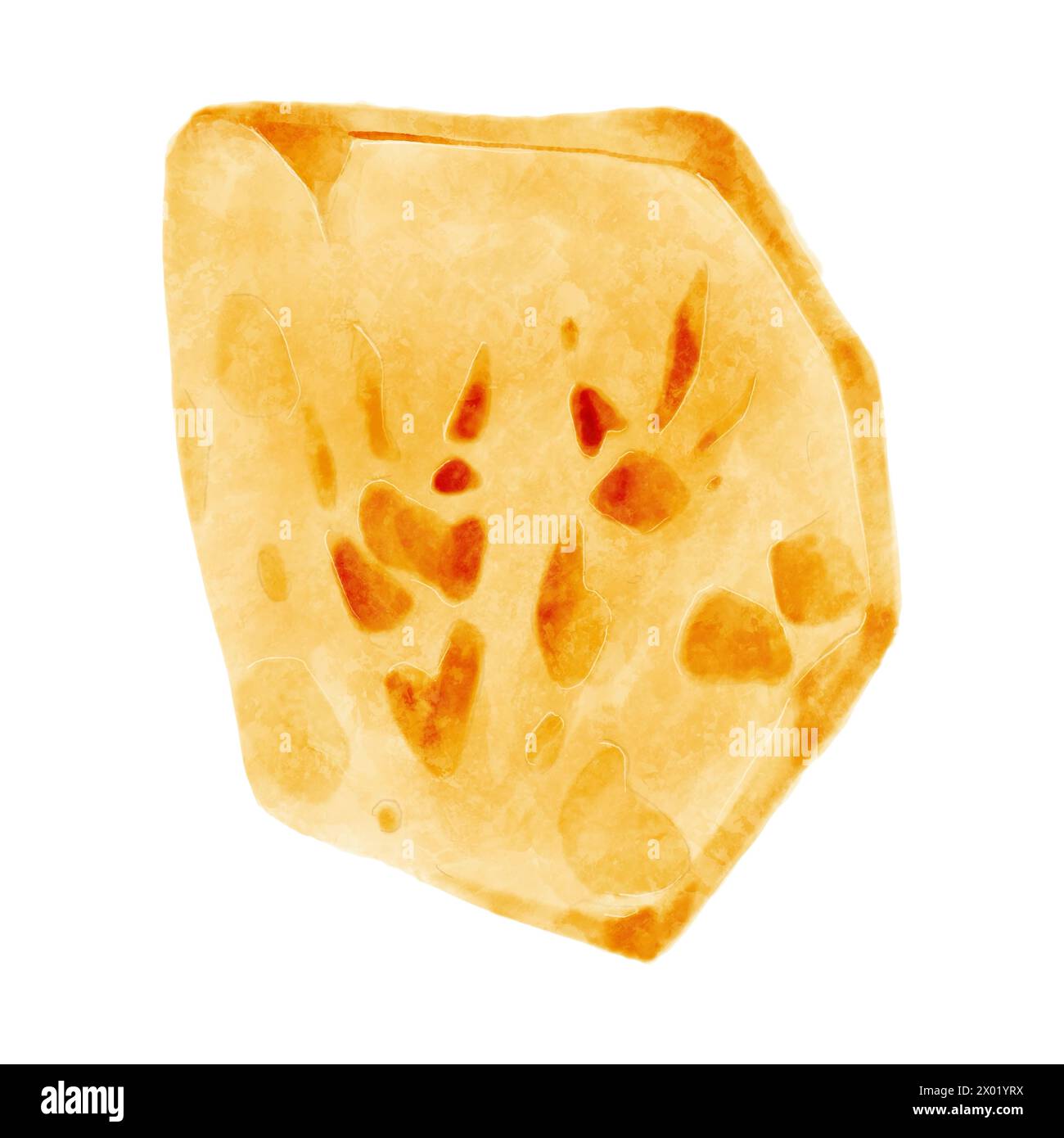 Impronta di dinosauro nella roccia . Disegno della vernice ad acquerello . Vettore . Illustrazione Vettoriale