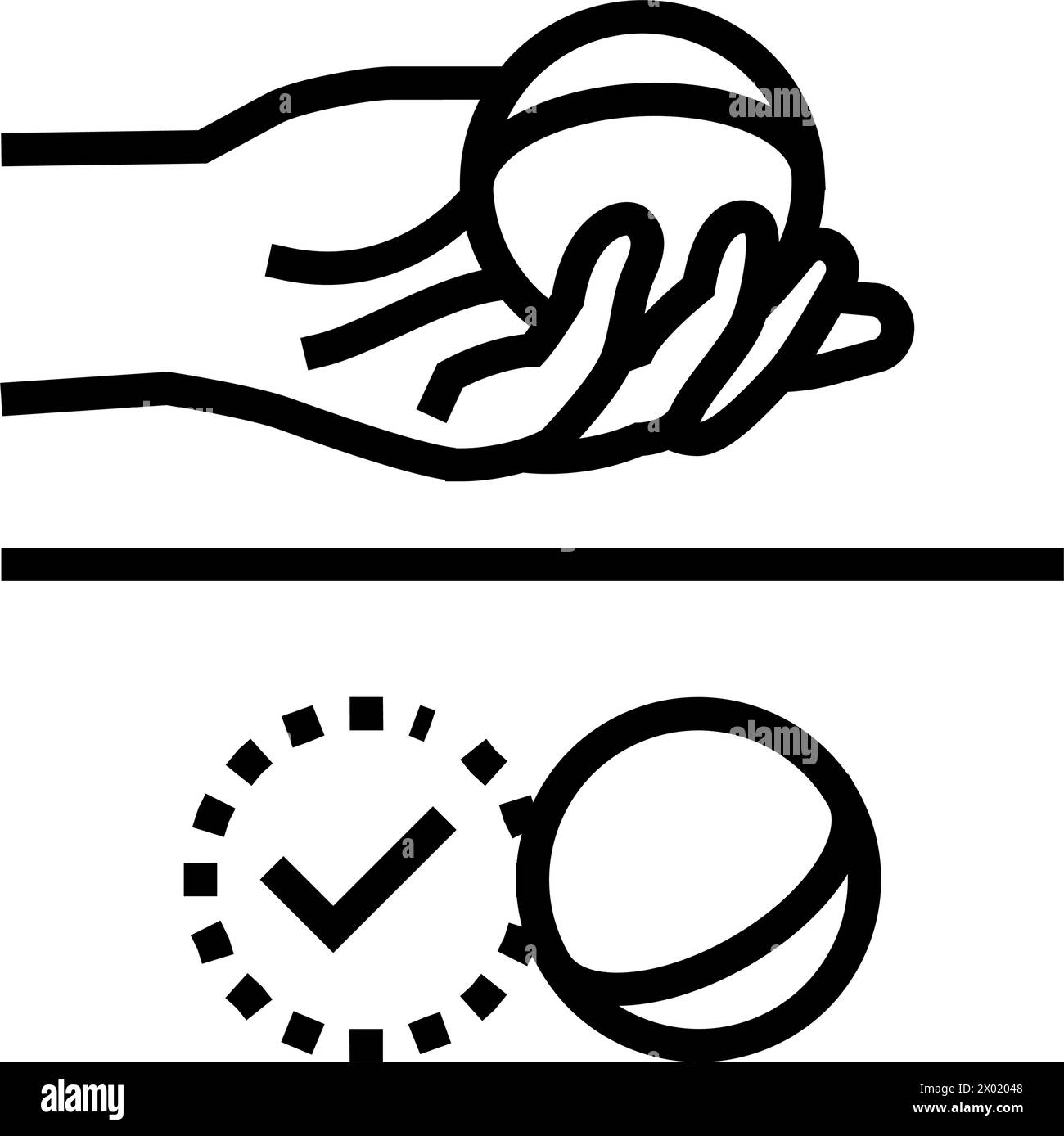 illustrazione vettoriale dell'icona della linea di gioco del croquet Illustrazione Vettoriale