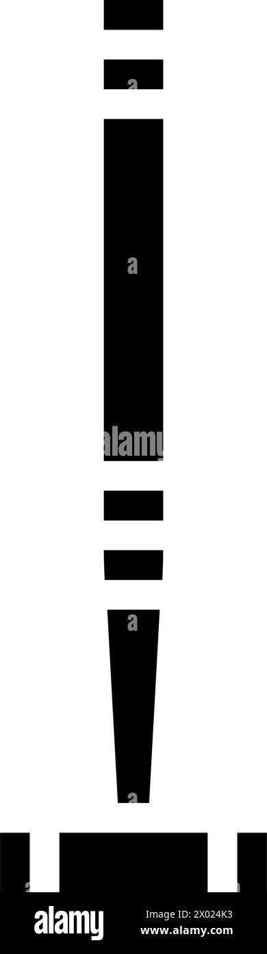 illustrazione vettoriale dell'icona del glifo del gioco del croquet di mazzuolo Illustrazione Vettoriale