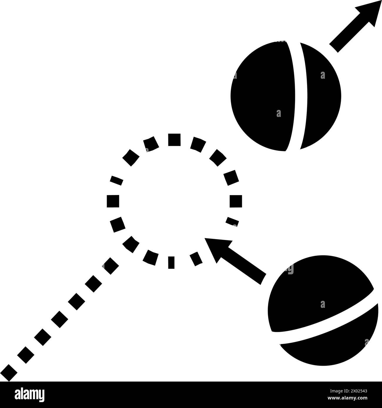 illustrazione vettoriale dell'icona del glifo del gioco del croquet di fretta Illustrazione Vettoriale