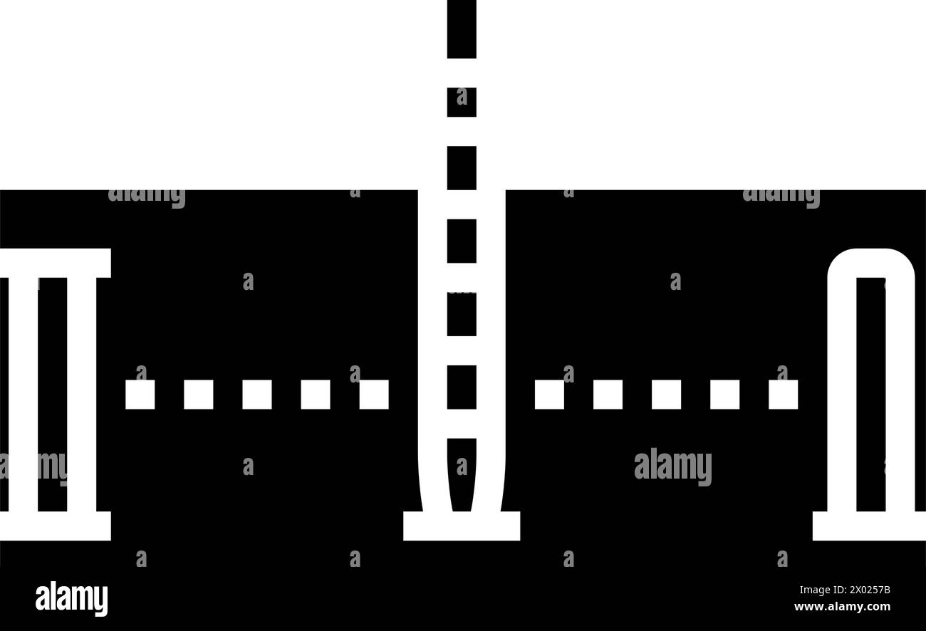 illustrazione vettoriale dell'icona del croquet della puntata centrale Illustrazione Vettoriale