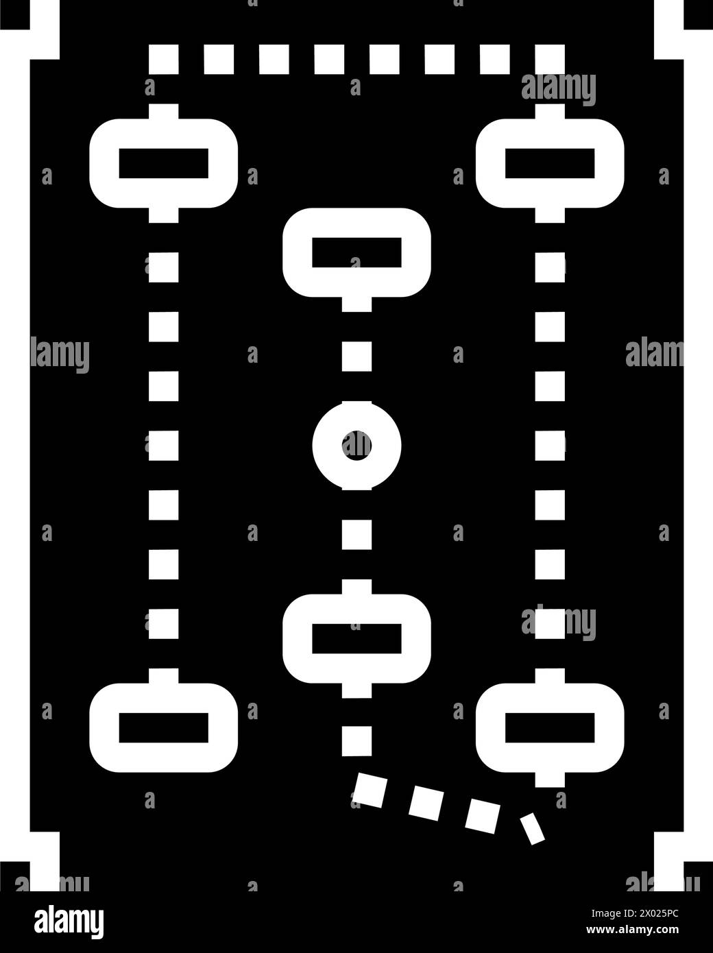 illustrazione vettoriale dell'icona del glifo del gioco del croquet da campo Illustrazione Vettoriale