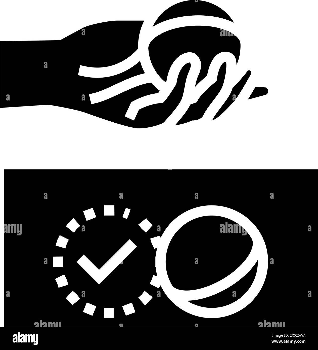 illustrazione vettoriale dell'icona del croquet bisque Illustrazione Vettoriale