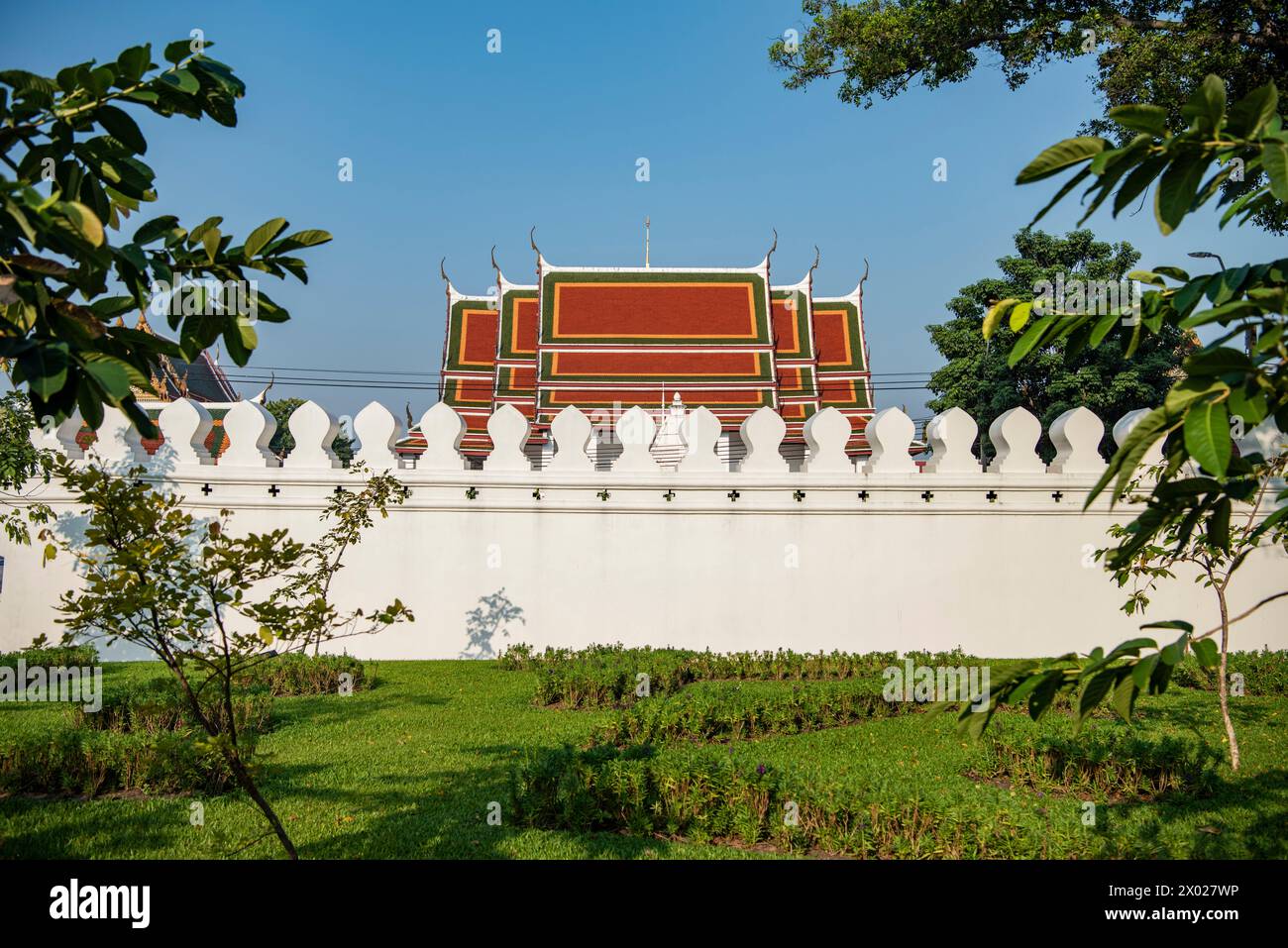 Le mura della città al forte Mahakan a Banglamphu, nella città di Bangkok in Thailandia. Thailandia, Bangkok, Dezember, 10, 2023 Foto Stock