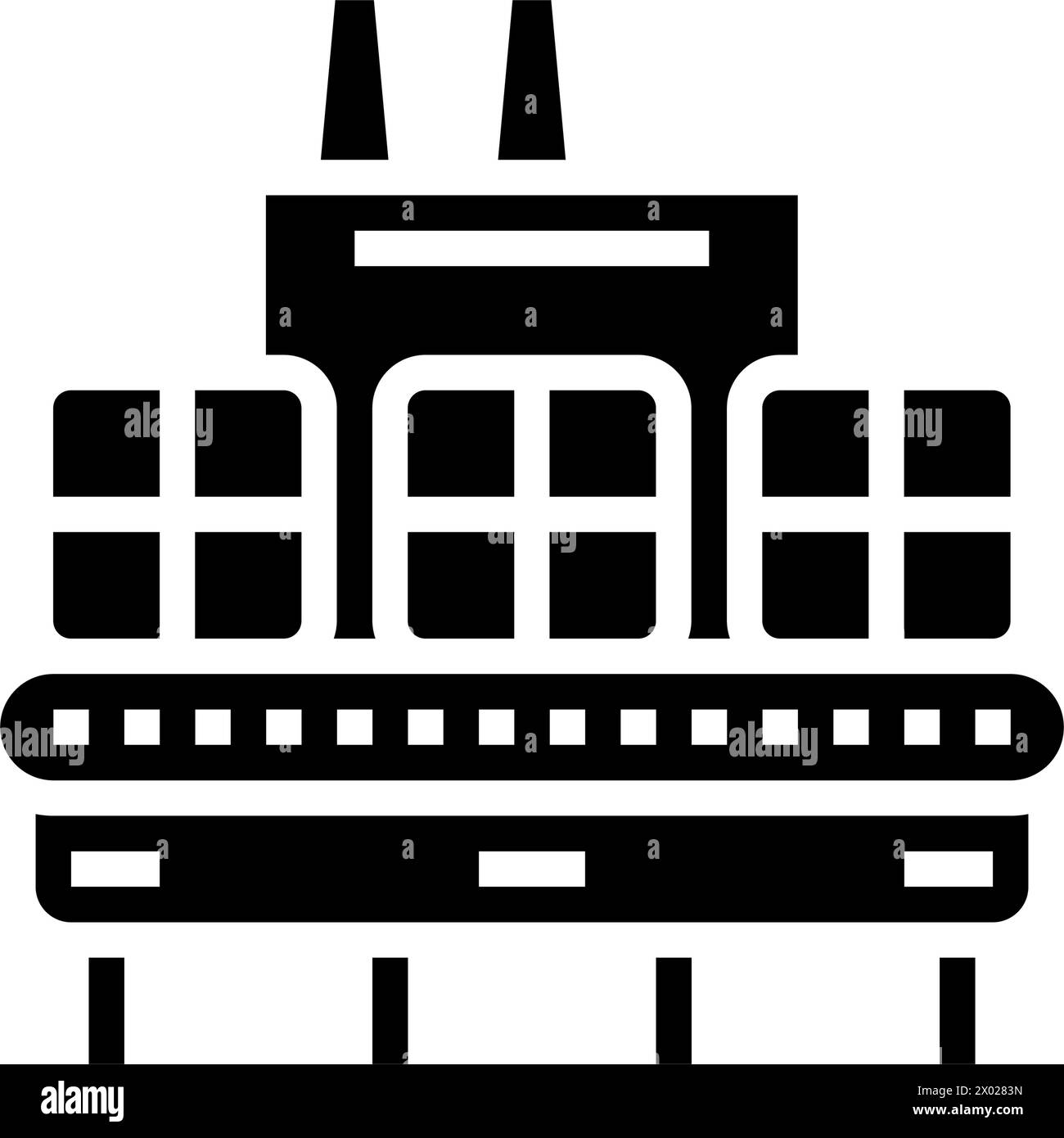 illustrazione del vettore dell'icona del glifo mrf della struttura di recupero del materiale Illustrazione Vettoriale