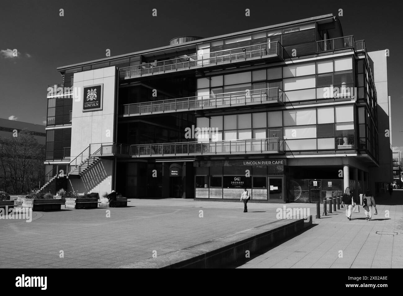 Vista dell'edificio della Lincoln University, Lincolnshire, Inghilterra, Regno Unito Foto Stock