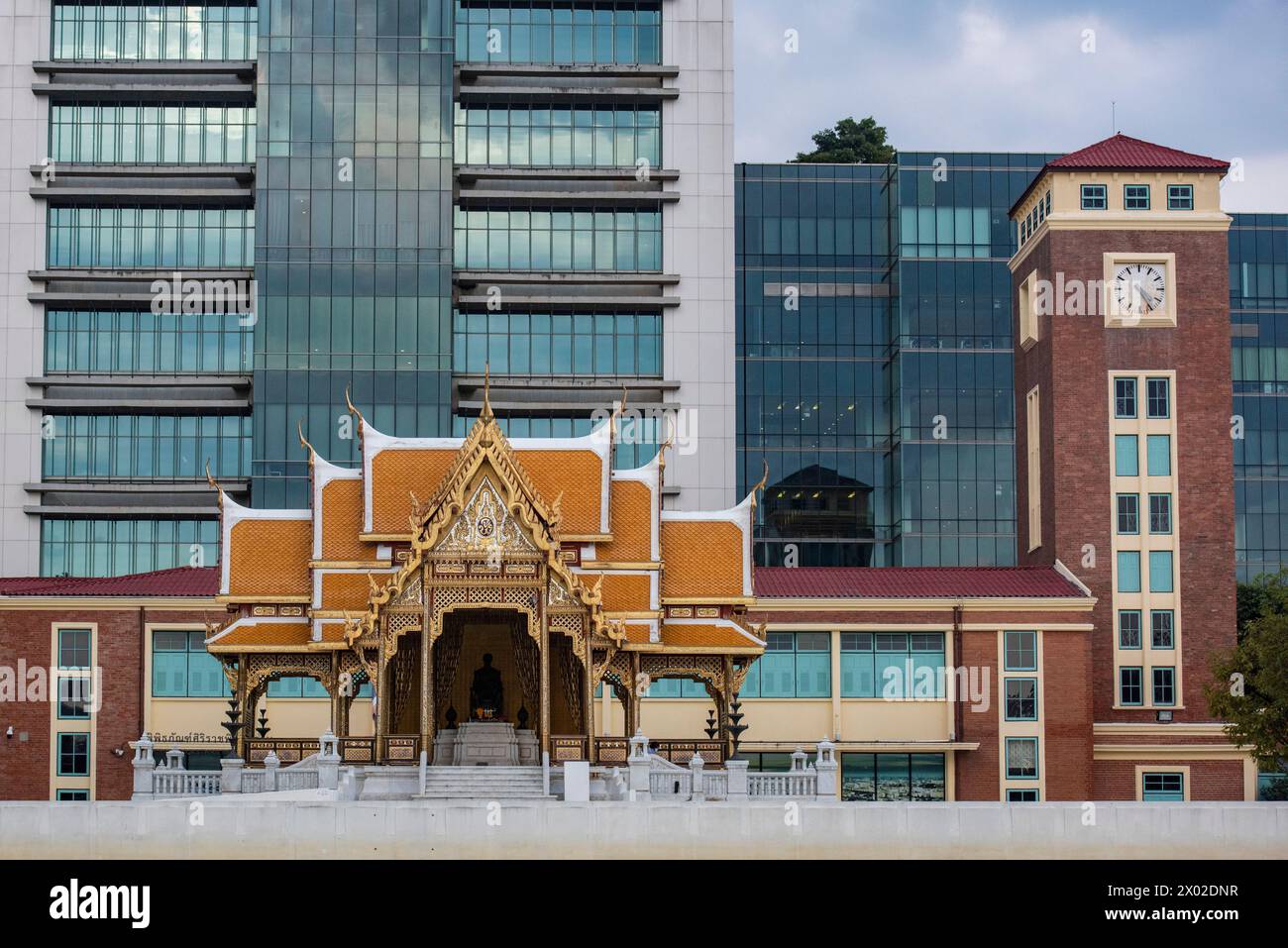 Il parco Chaloem Phrakiat 72° anno all'ospedale Siriraj sul fiume Chao Phraya nella città di Bangkok in Thailandia. Thailandia, Bangkok, Dezember, 5, 2023 Foto Stock