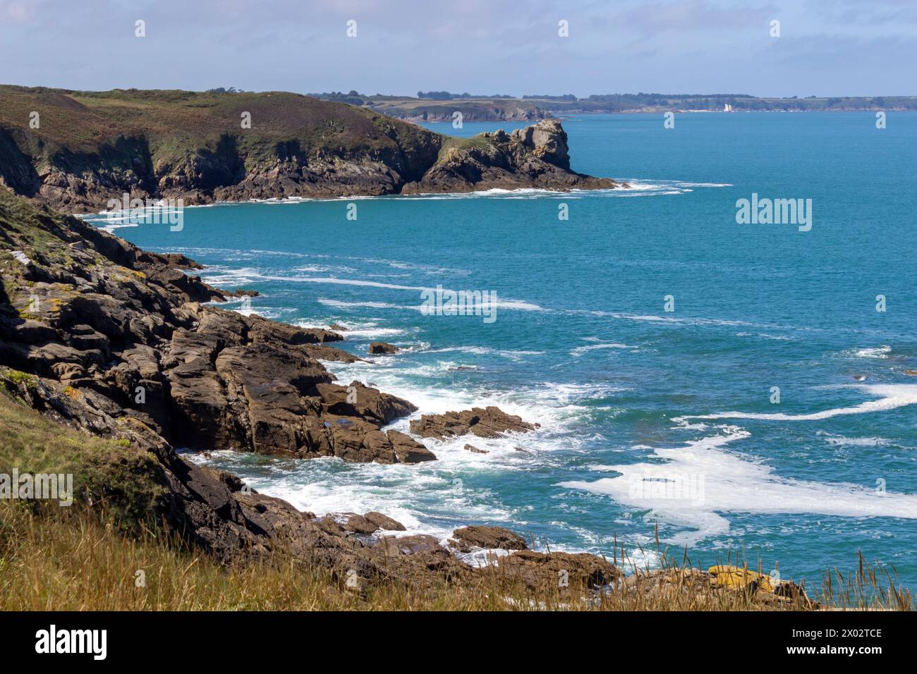 Pointe du Grouin, Cancale, Ille-et-Vilaine, Bretagna, Francia, Europa Foto Stock