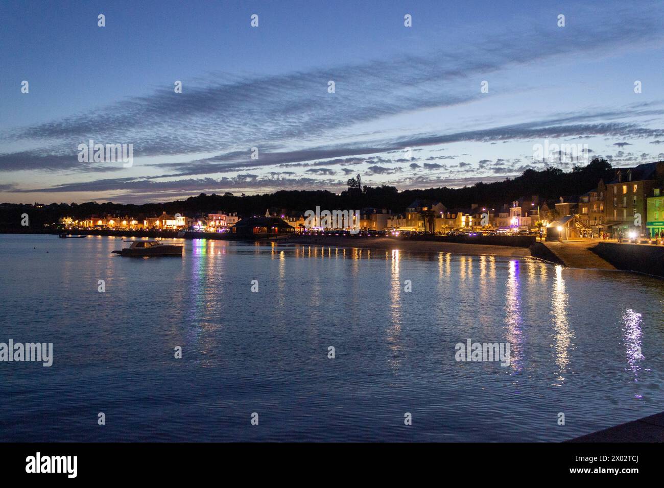 Sunset, Cancale, Ille-et-Vilaine, Bretagna, Francia, Europa Foto Stock