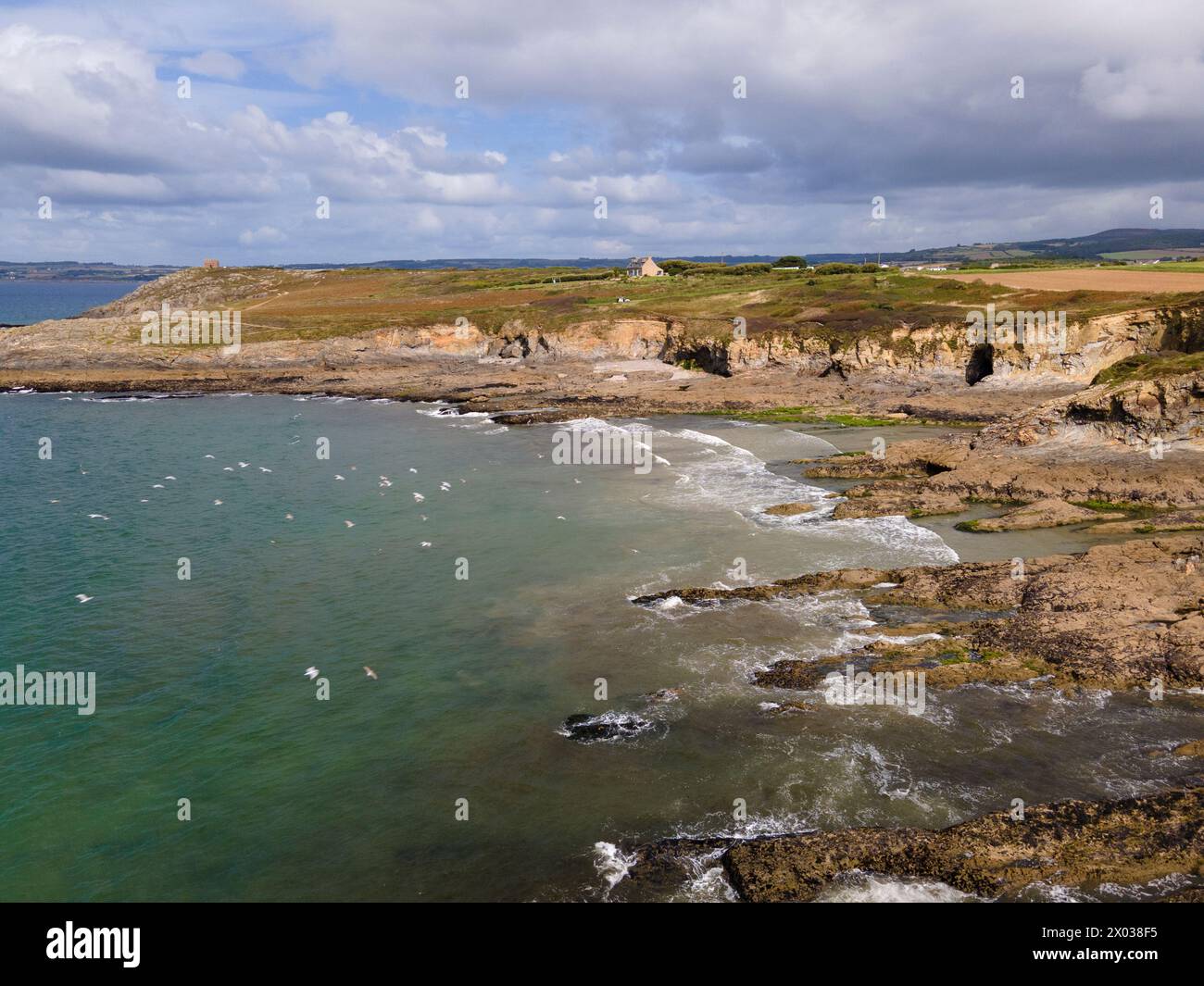 Pointe de tal AR Grip, baia di Douarnenez, Finistere (29), Bretagna, Francia Foto Stock