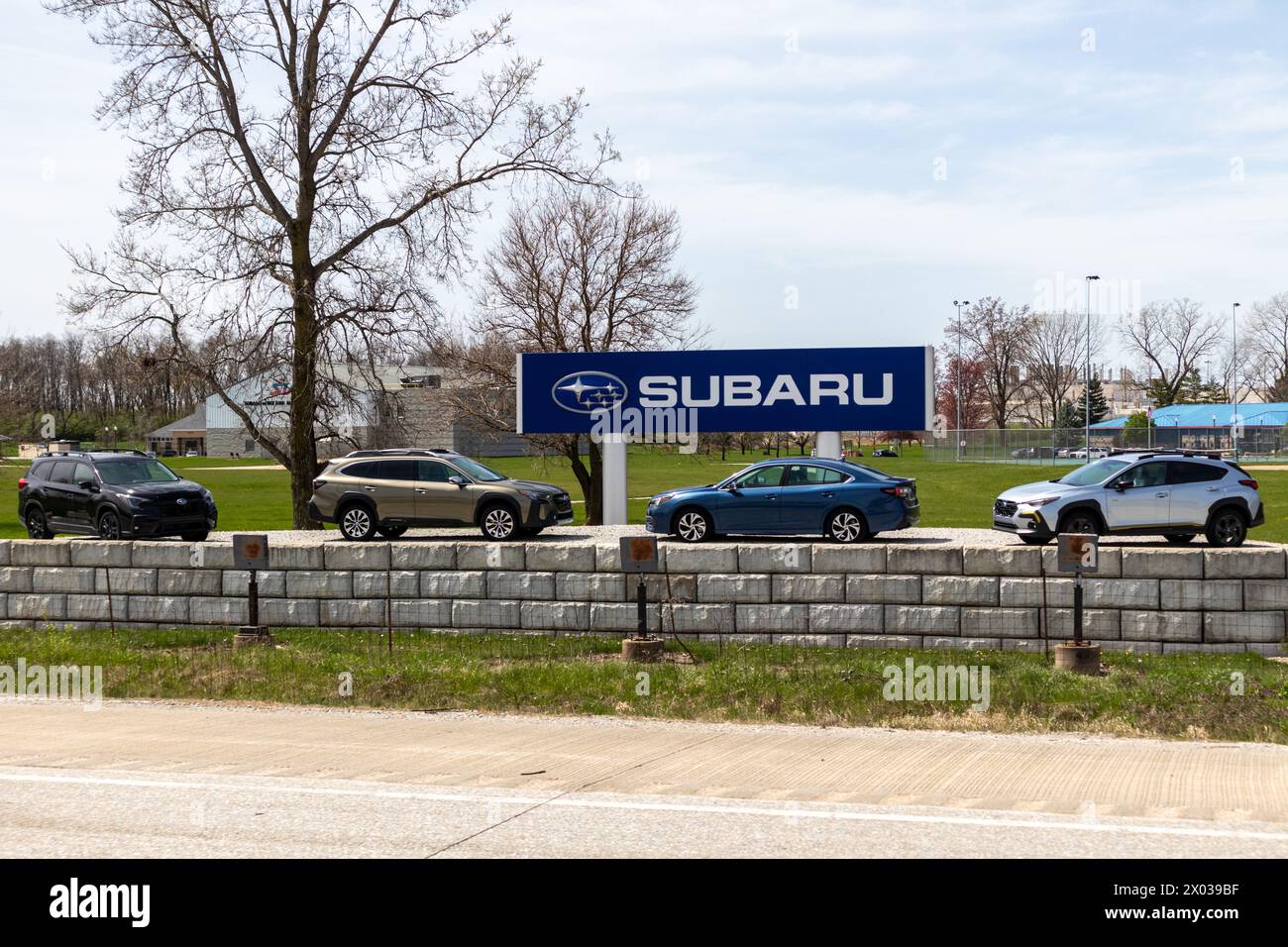 Subaru dello stabilimento di produzione Indiana Automotive a Lafayette, Indiana USA Foto Stock