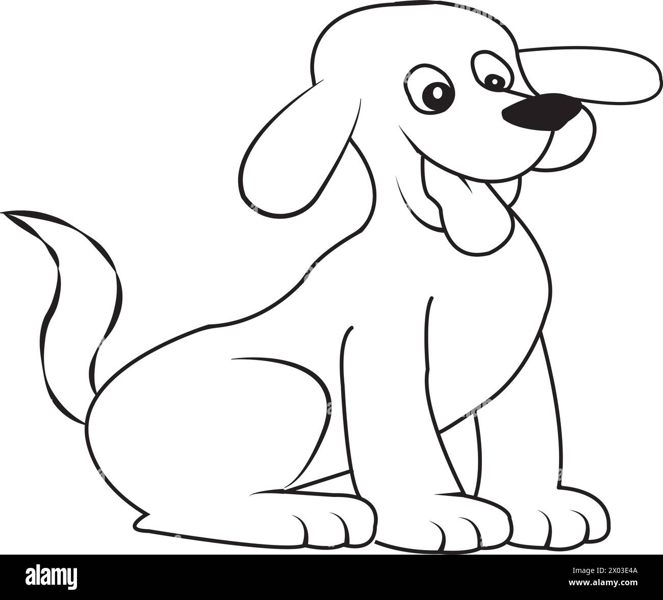 Illustrazione vettoriale dell'icona del cane Design semplice Illustrazione Vettoriale