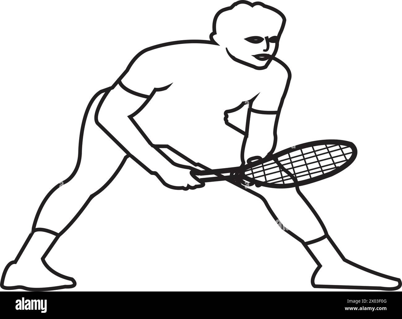 disegno del simbolo dell'icona del tennis da pavimento Illustrazione Vettoriale