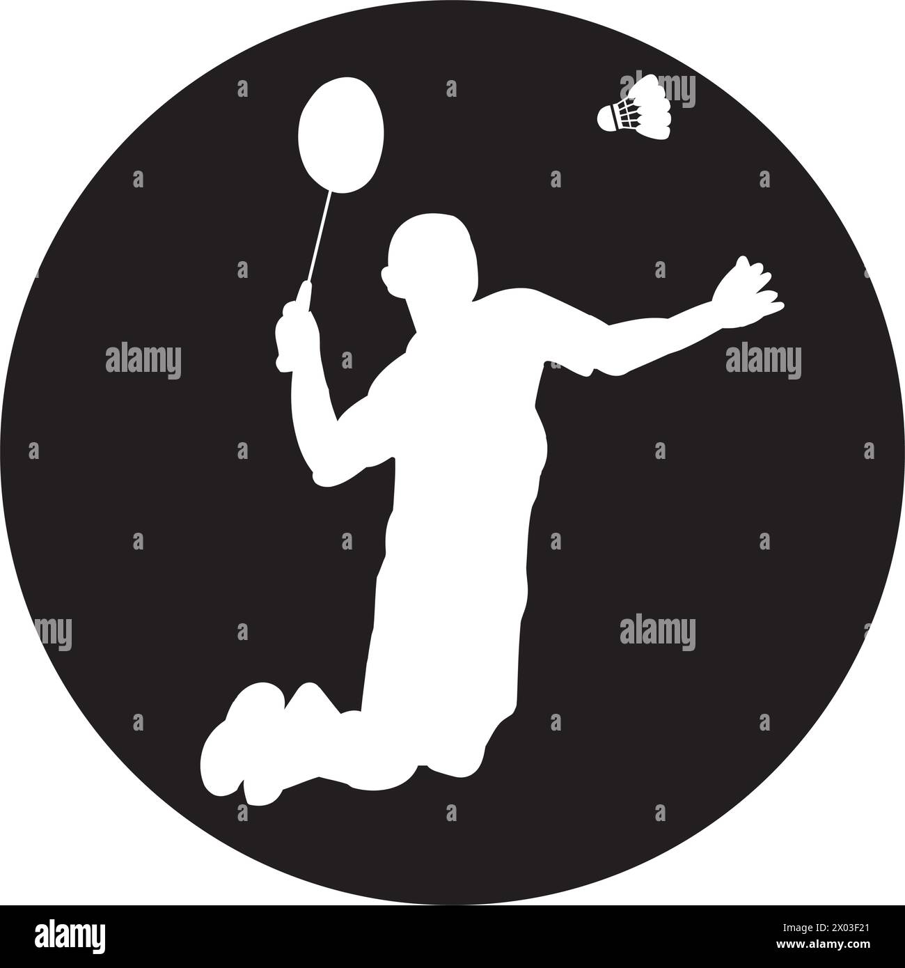 simbolo di illustrazione vettoriale icona di badminton Illustrazione Vettoriale