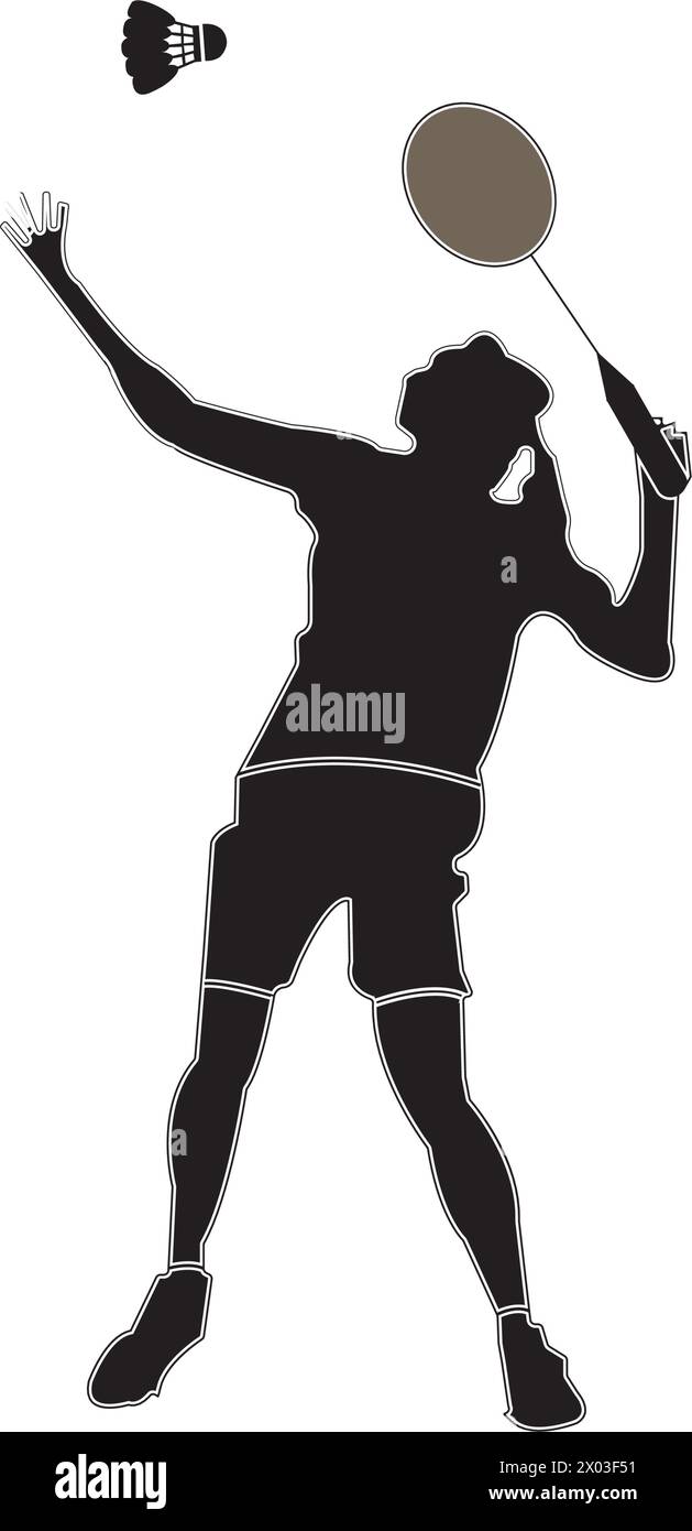 simbolo di illustrazione vettoriale icona di badminton Illustrazione Vettoriale