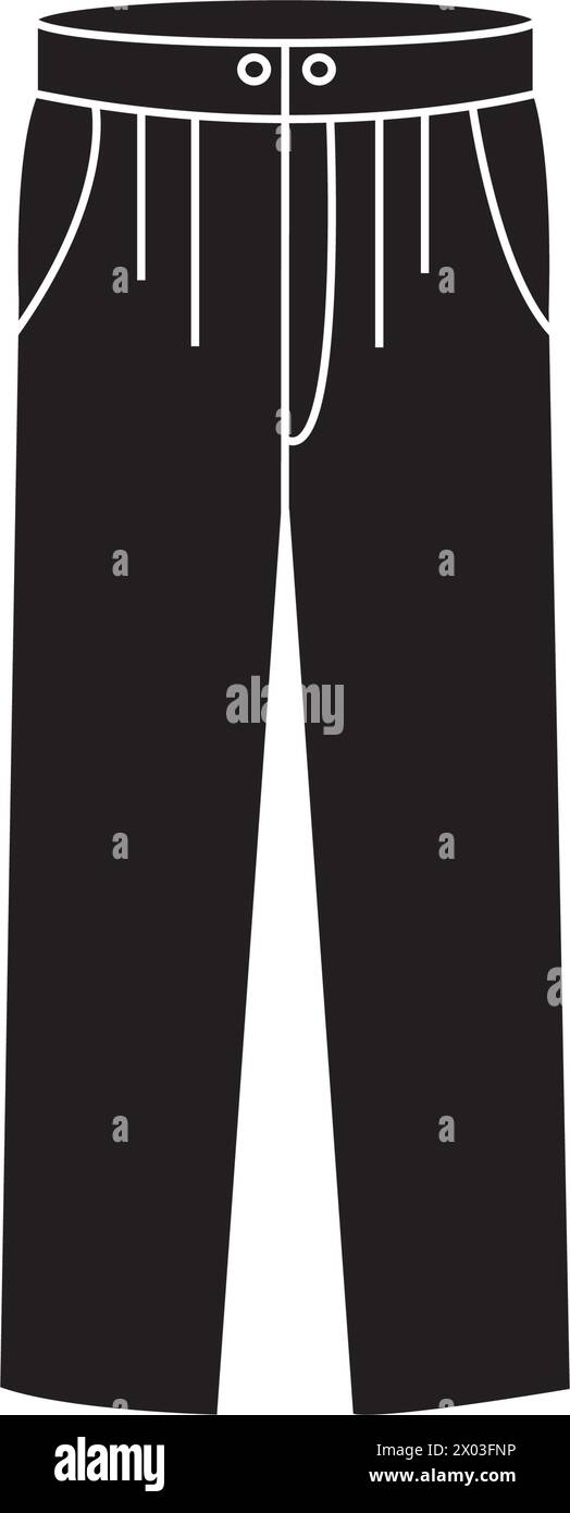 illustrazione vettoriale dell'icona dei pantaloni design semplice Illustrazione Vettoriale