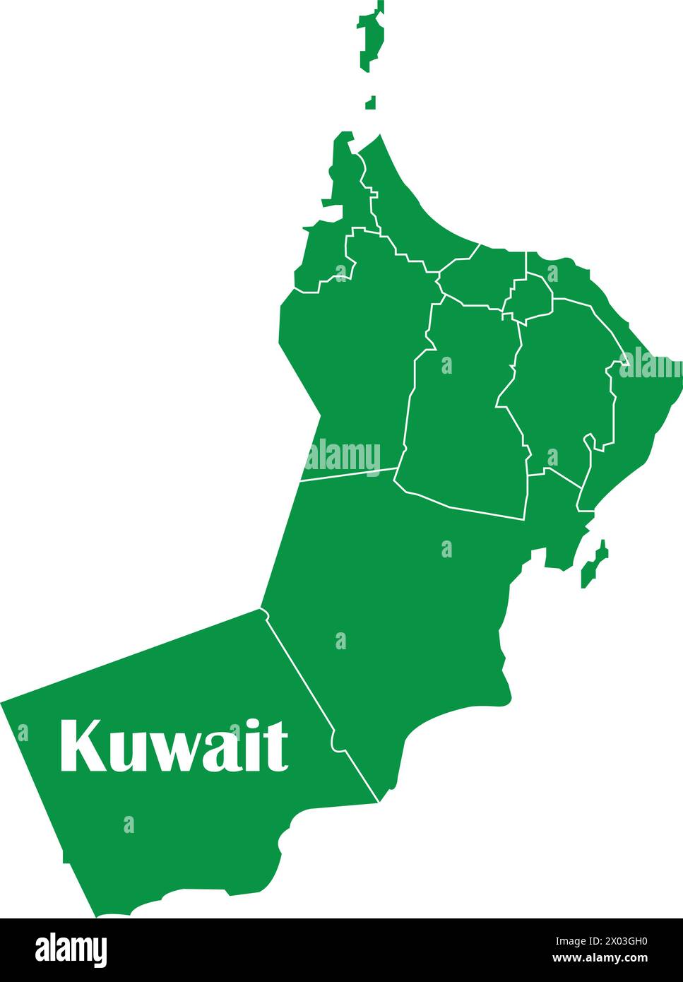 icona della mappa del paese del kuwait illustrazione vettoriale design semplice Illustrazione Vettoriale