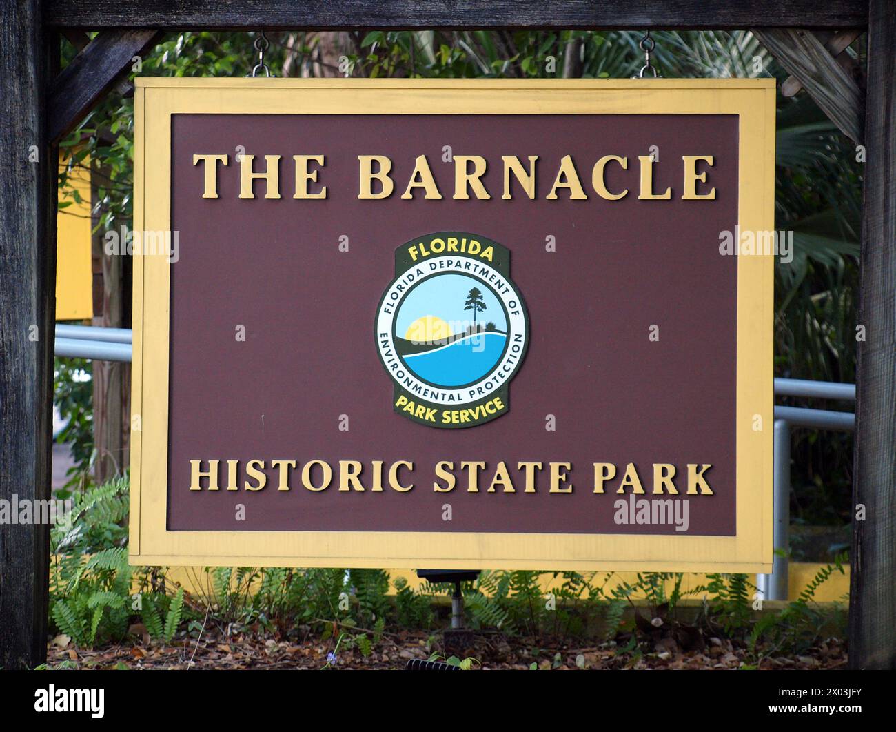 Miami, Florida, Stati Uniti - 6 aprile 2024: Il Barnacle Historic State Park (luogo della casa più antica della città). Foto Stock
