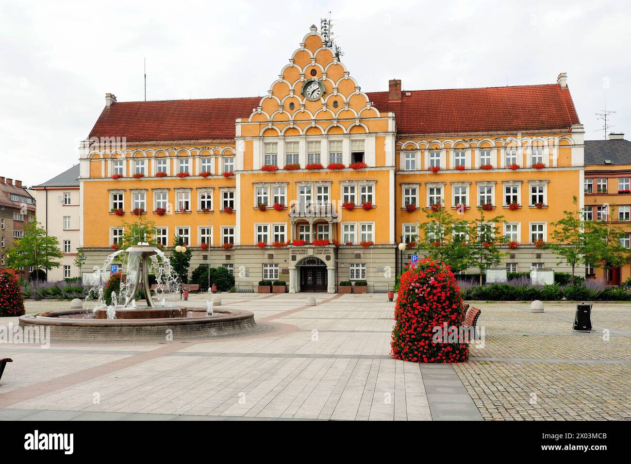 Český Těšín, città vecchia, Foto Stock