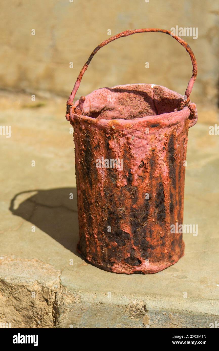 Pot. Vernice Pink Foto Stock