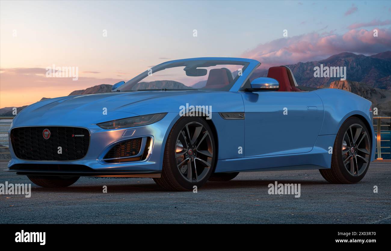 Jaguar F-Type R Dynamic Convertibile Foto Stock