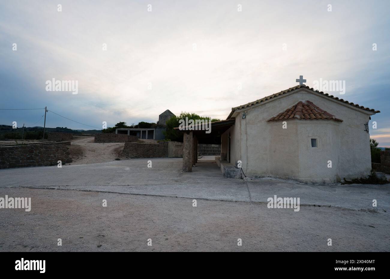 Piccola chiesa a zante Foto Stock