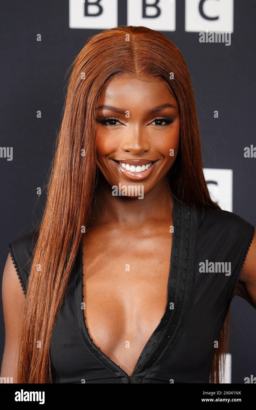 Leomie Anderson partecipa alla proiezione della serie 6 di Glow Up al Covent Garden Hotel, Londra. Data foto: Martedì 9 aprile 2024. Foto Stock