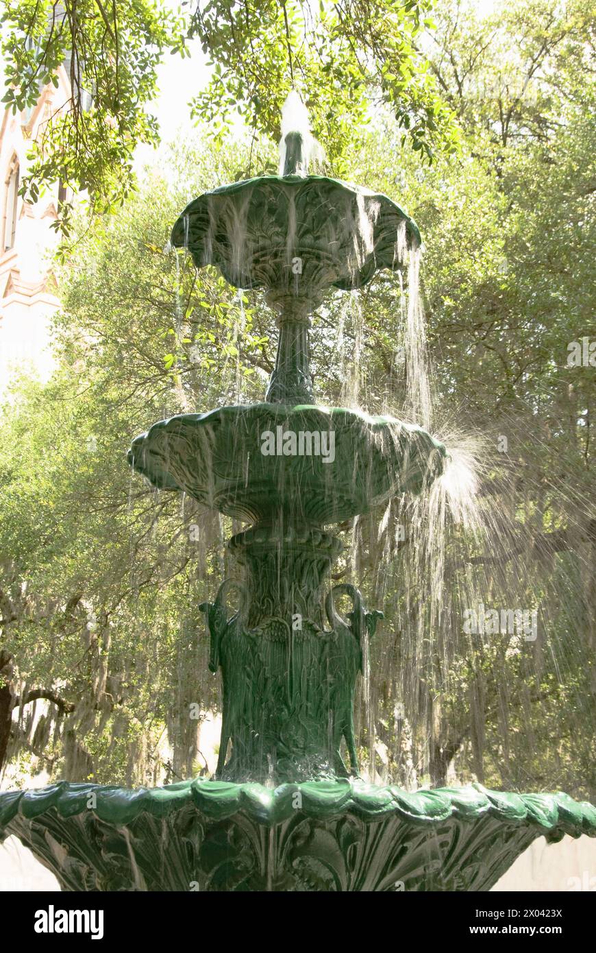 Fontana Semiquincentenary in Lafayette Square - Savannah, Georgia Foto Stock