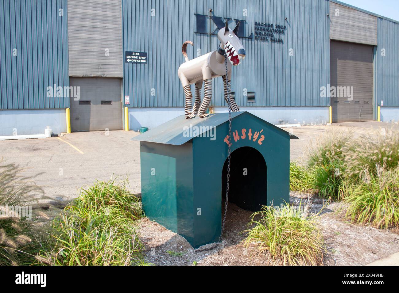 Padnos Scrap Metal Sculptures in Holland, Michigan Foto Stock