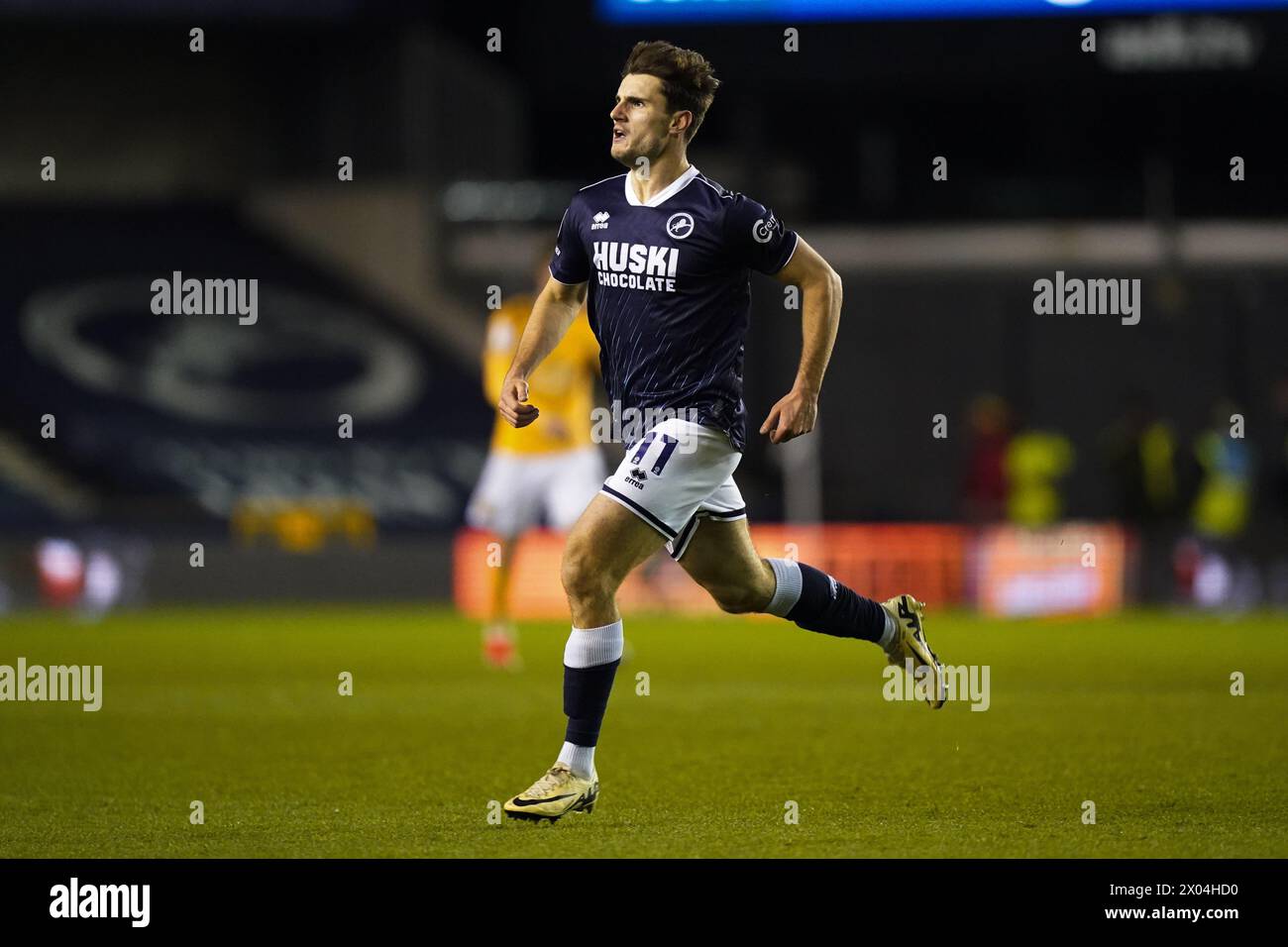 Londra, Regno Unito. 09 aprile 2024. Ryan Longman di Millwall celebra il suo obiettivo di raggiungere il 1-0 durante la partita del Millwall FC vs Leicester City FC Sky BET EFL Championship al Den, Londra, Inghilterra, Regno Unito il 9 aprile 2024 Credit: Every Second Media/Alamy Live News Foto Stock