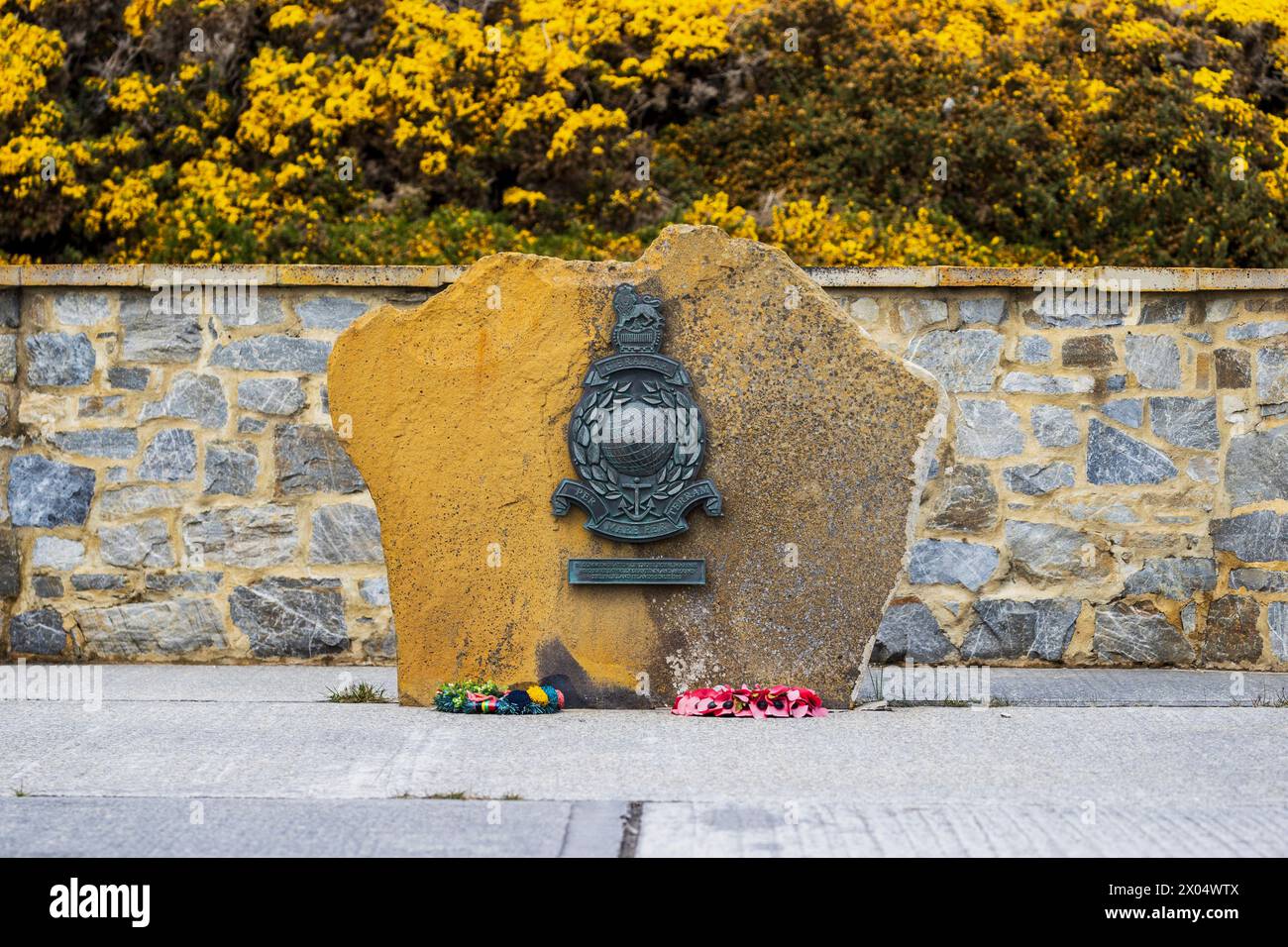 Royal Marines Monument, Stanley, Isole Falkland, sabato 2 dicembre, 2023. foto: David Rowland / One-Image.com Foto Stock